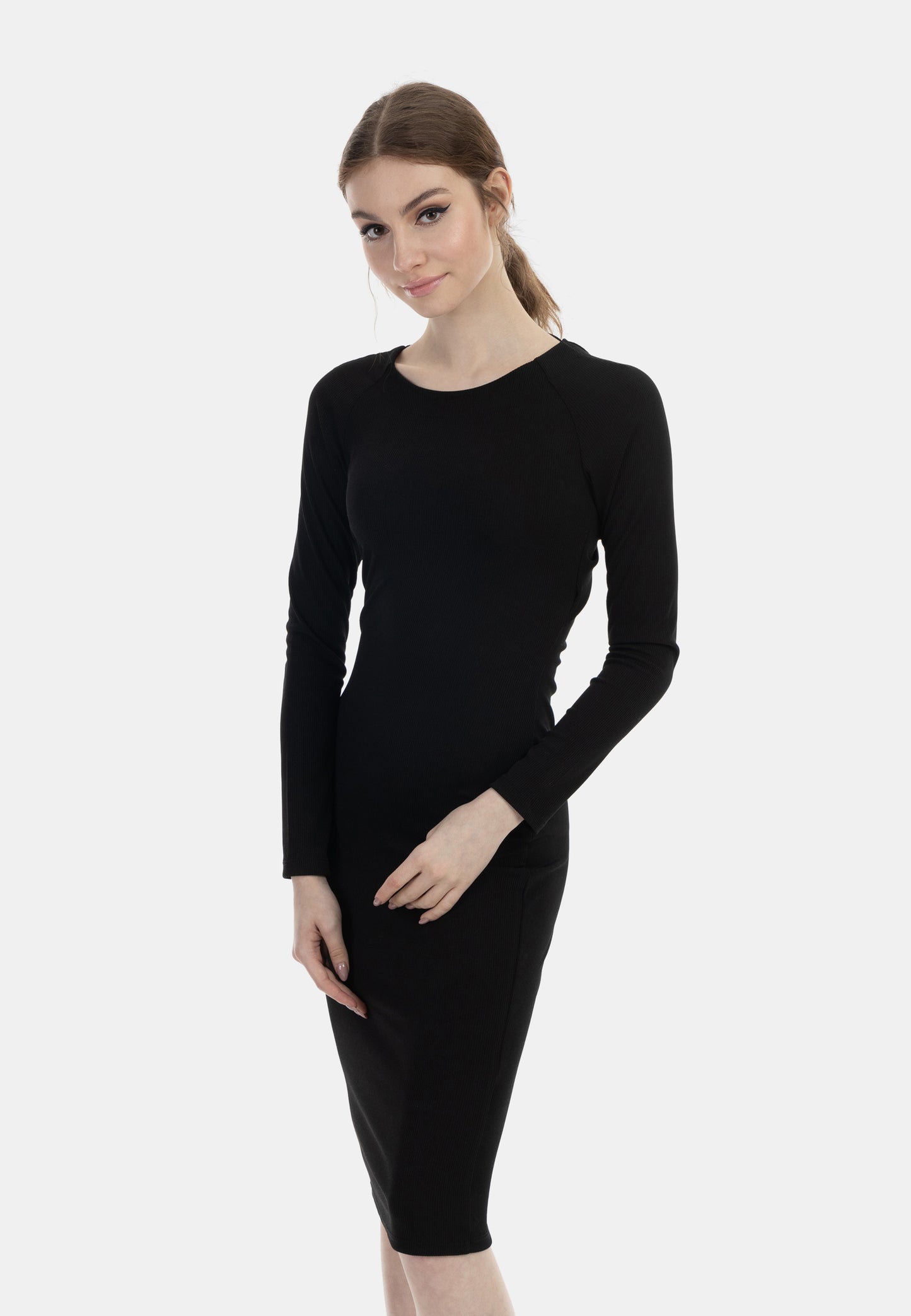 myMo at night women's long sleeve midi dress