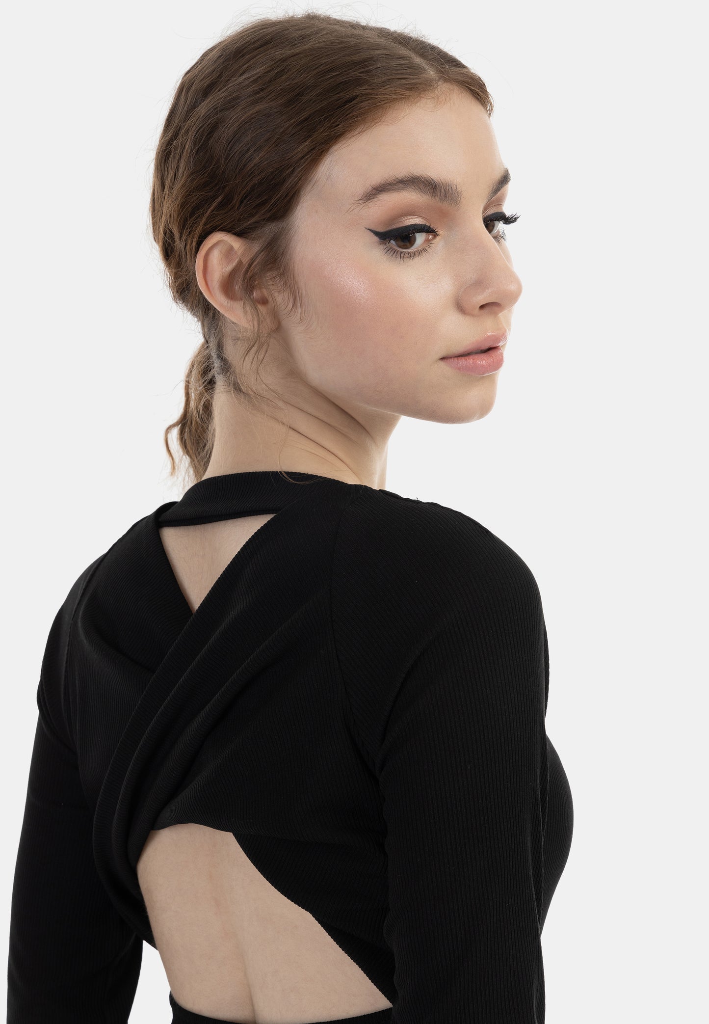 myMo at night women's long sleeve midi dress