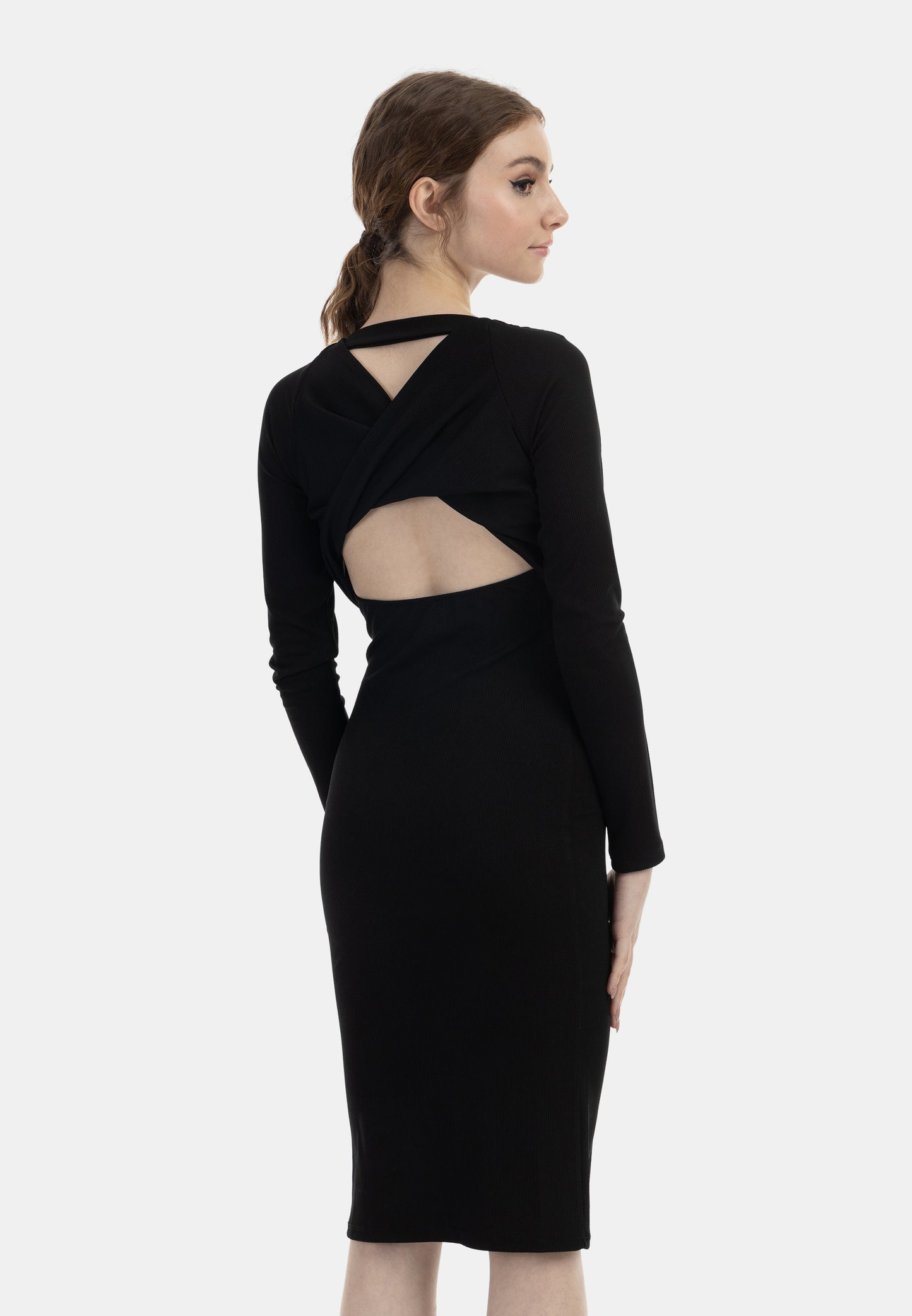 myMo at night women's long sleeve midi dress