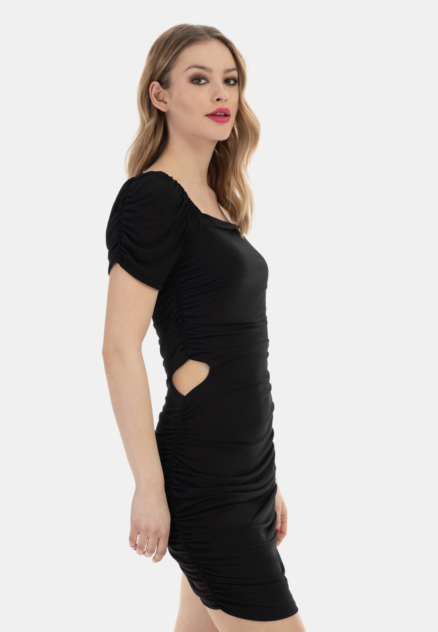 faina women's mini short sleeve dress