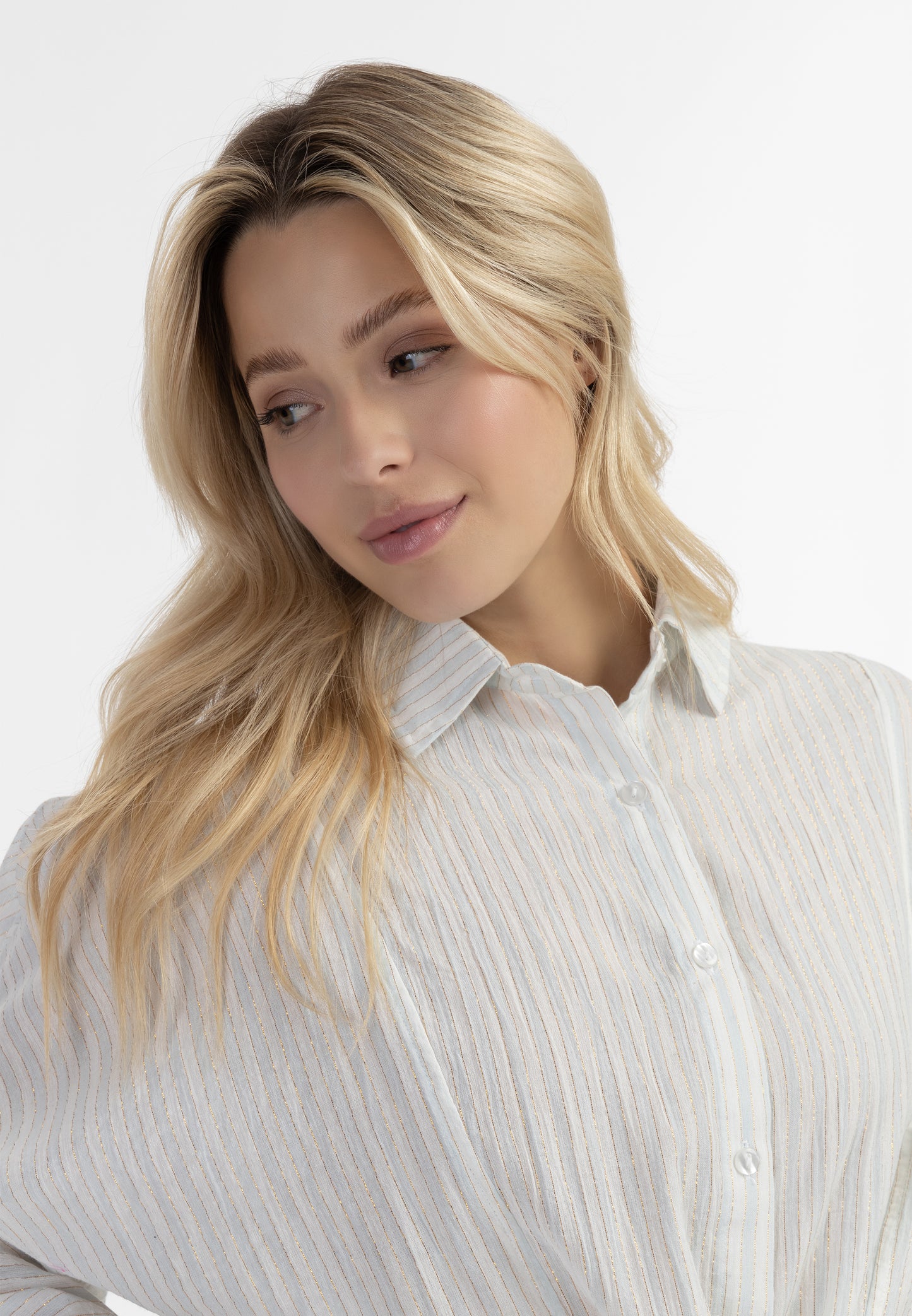 DreiMaster Vintage women's knotted long sleeve blouse
