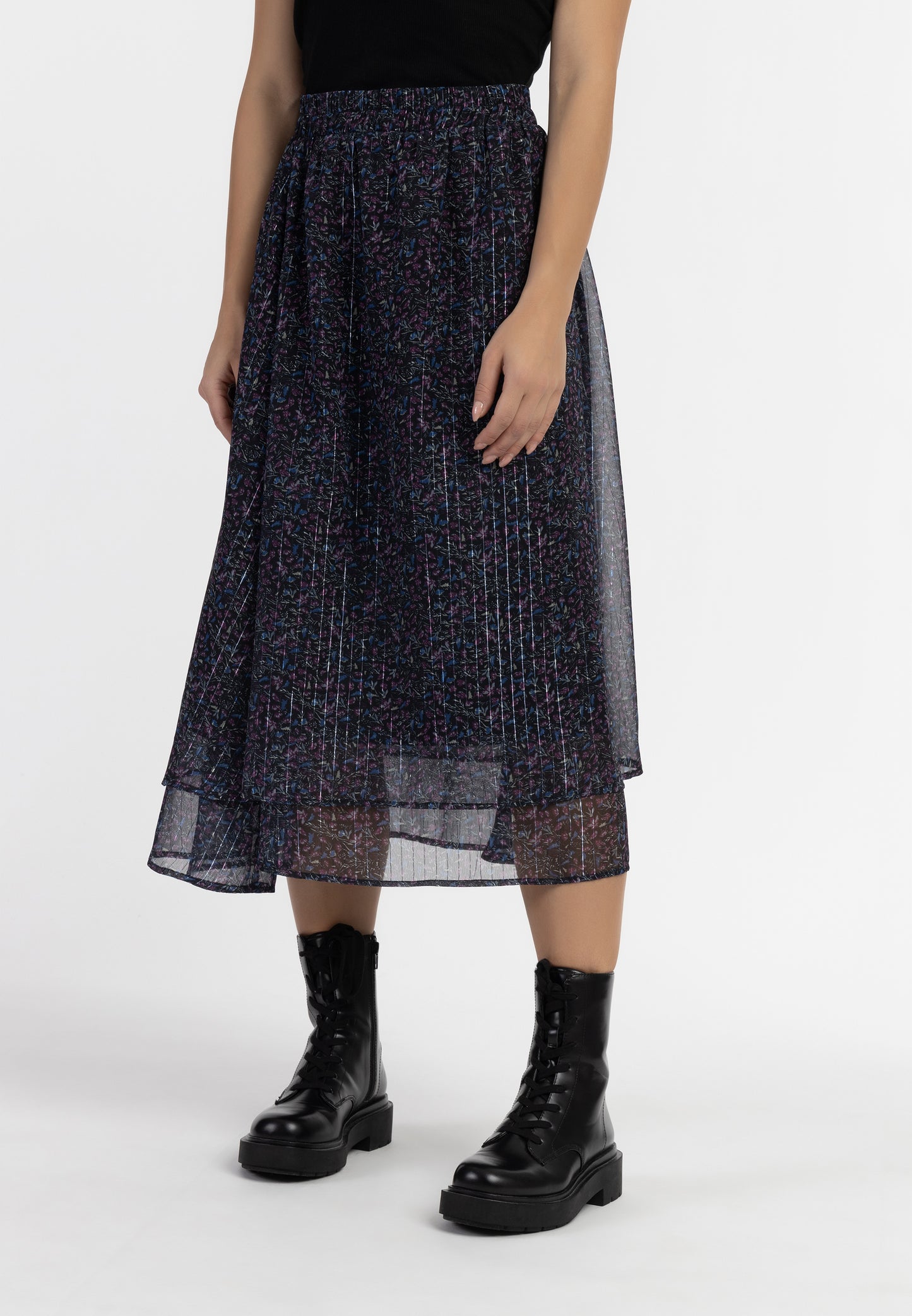 DreiMaster Vintage women's midi skirt with floral print