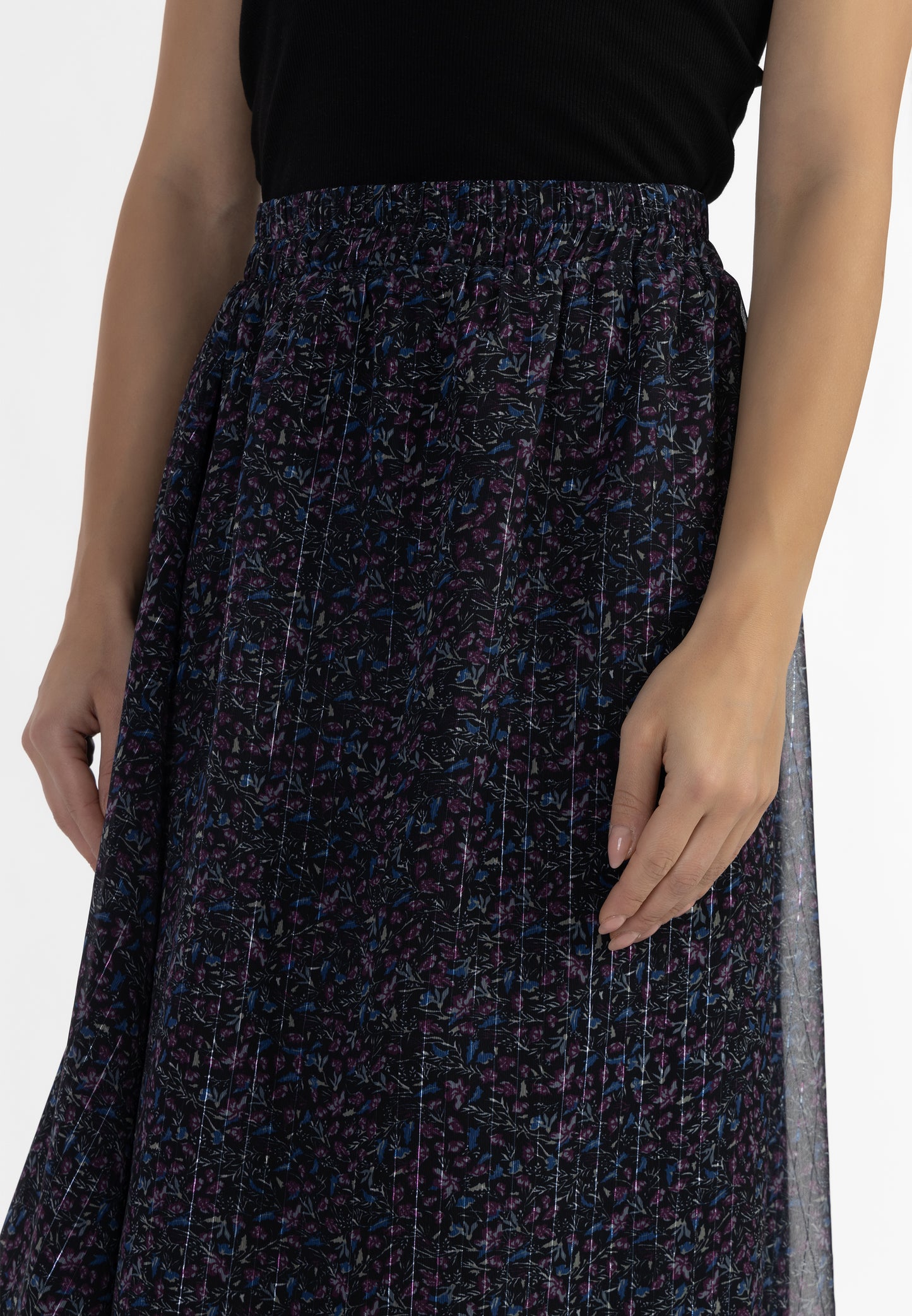 DreiMaster Vintage women's midi skirt with floral print