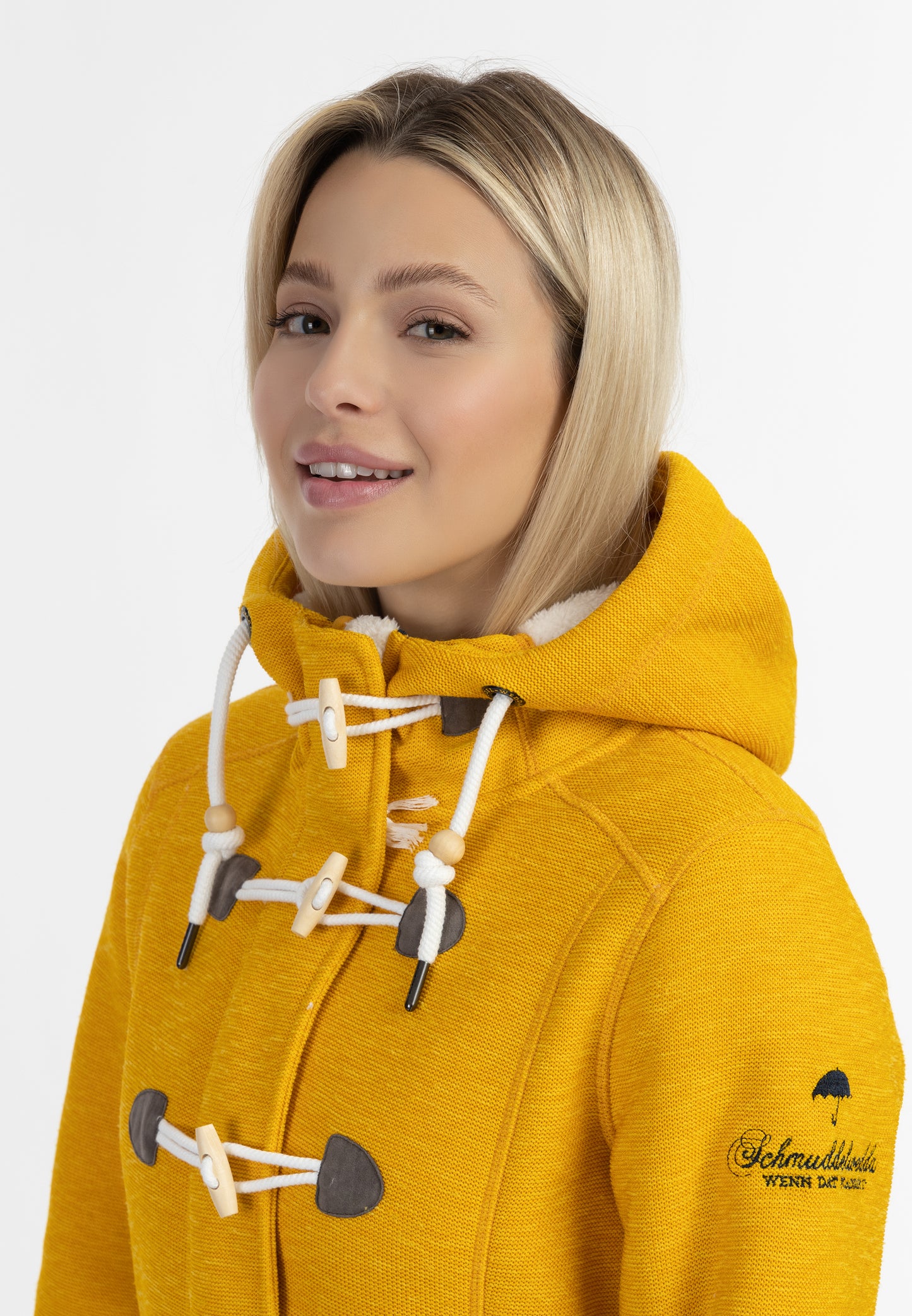 Schmuddelwedda women's knit fleece duffle coat