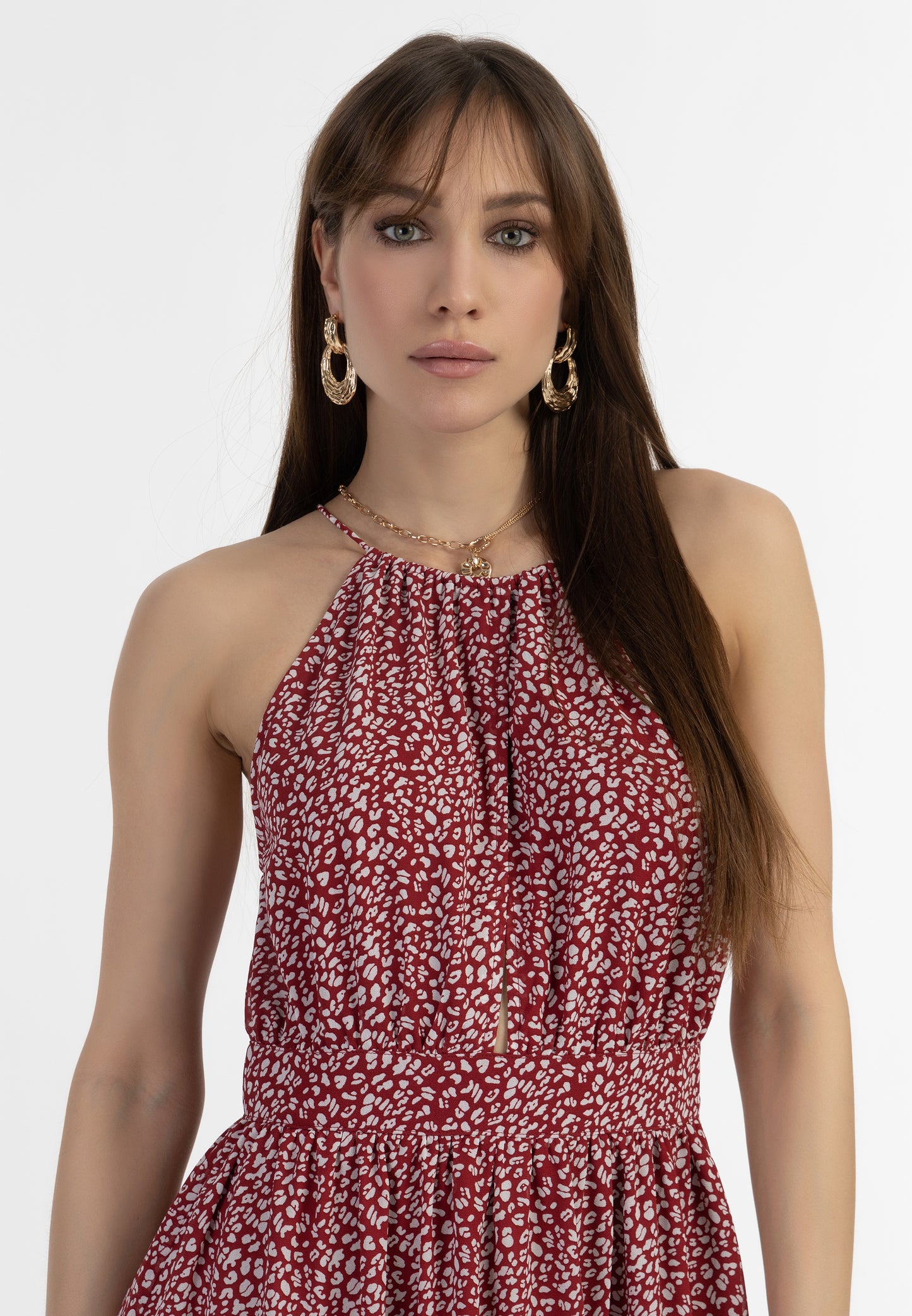 faina women's chiffon midi dress