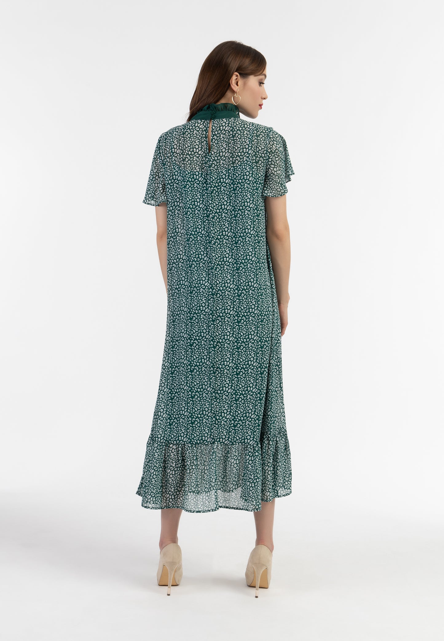 faina women's chiffon midi dress
