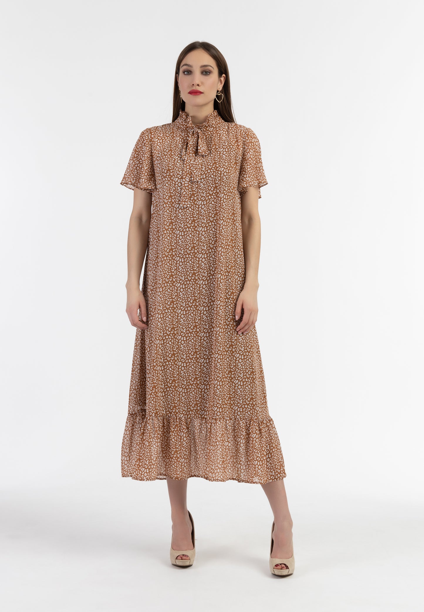 faina women's chiffon midi dress