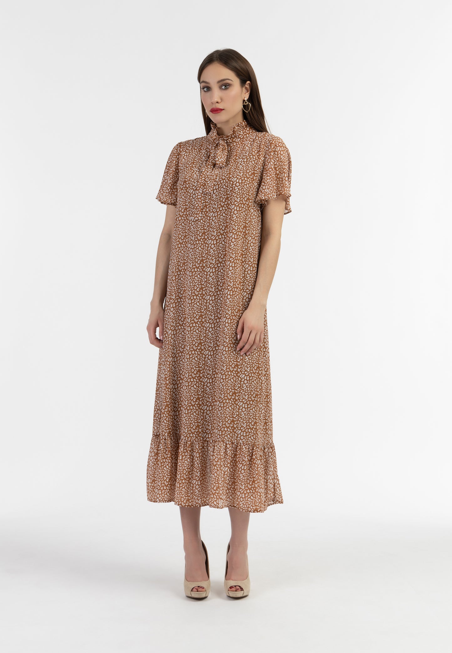 faina women's chiffon midi dress
