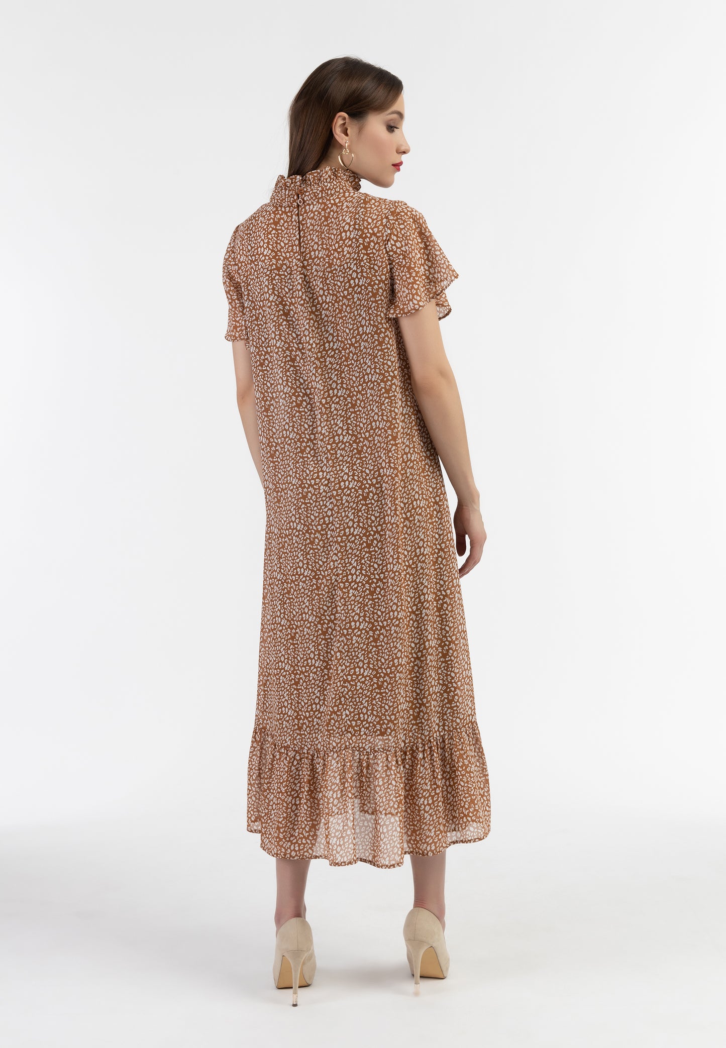 faina women's chiffon midi dress