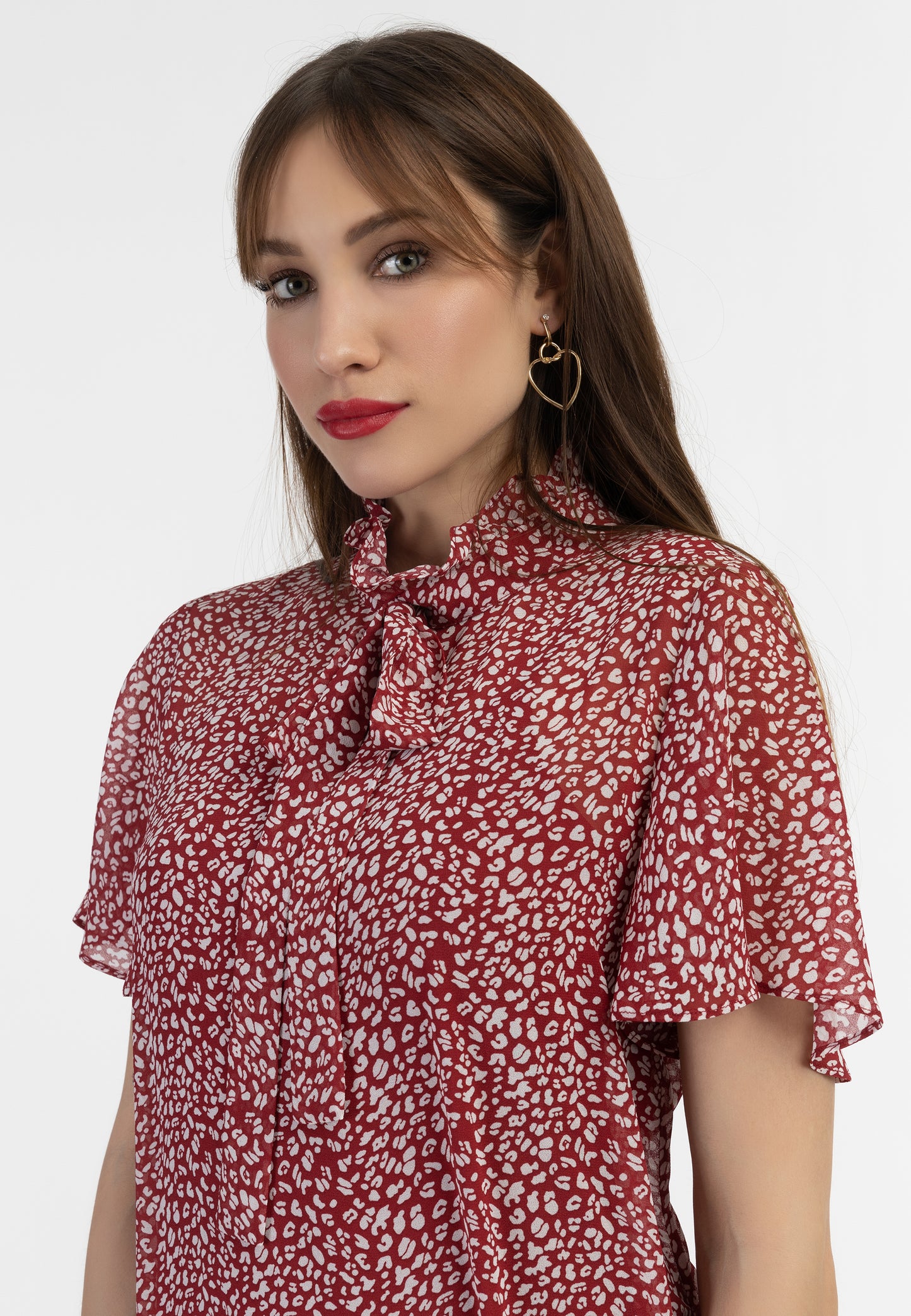 faina women's chiffon midi dress