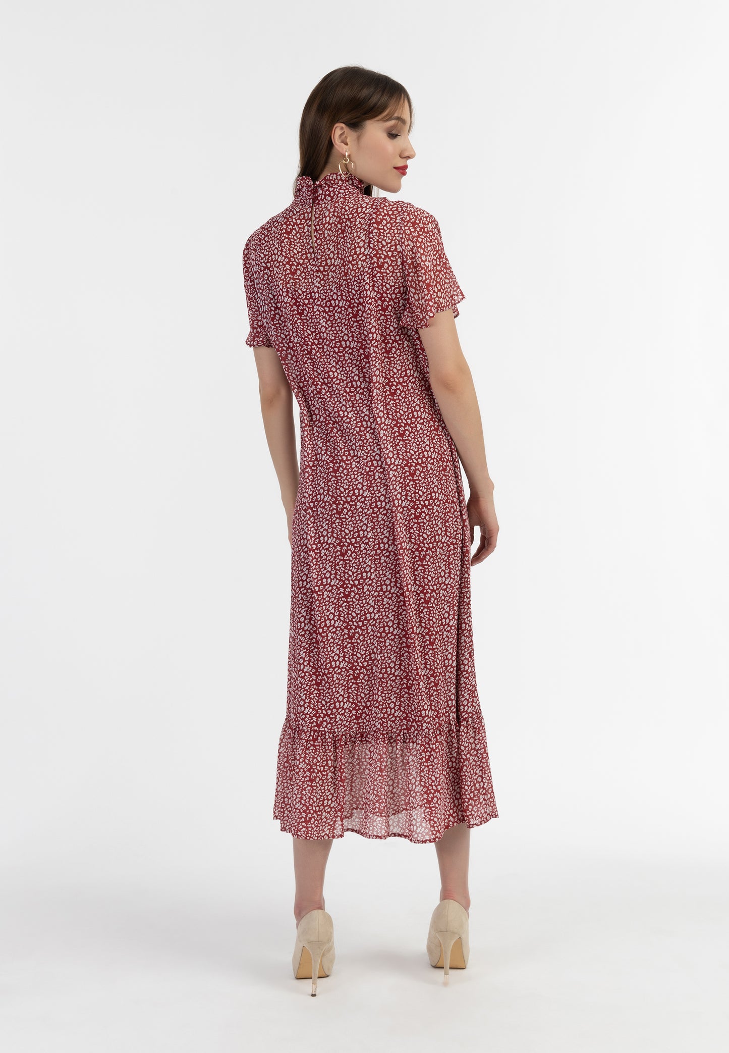 faina women's chiffon midi dress