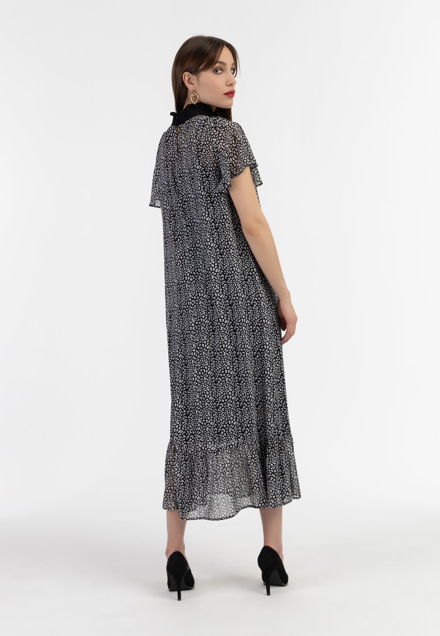 faina women's chiffon midi dress