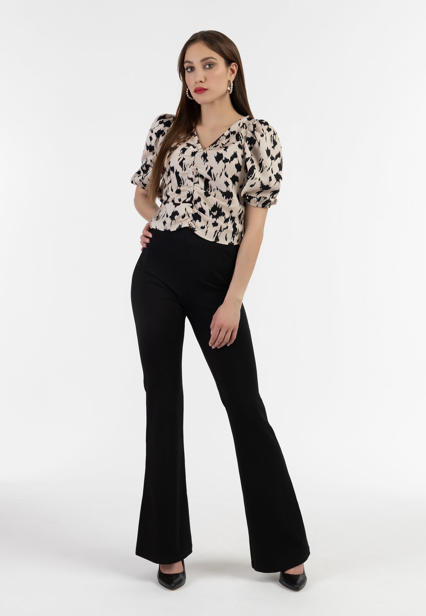 faina women's draped blouse shirt