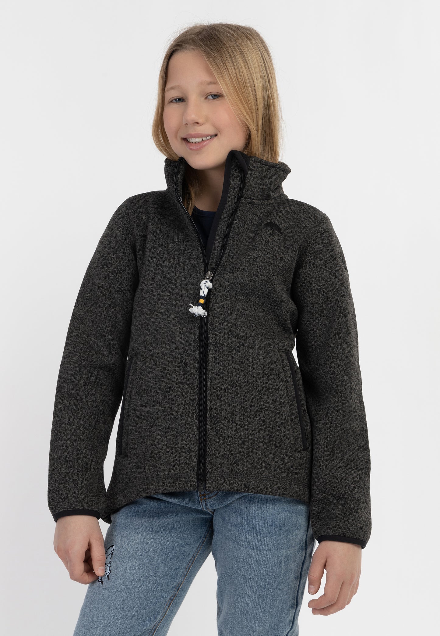 Schmuddelwedda girl's knitted fleece jacket