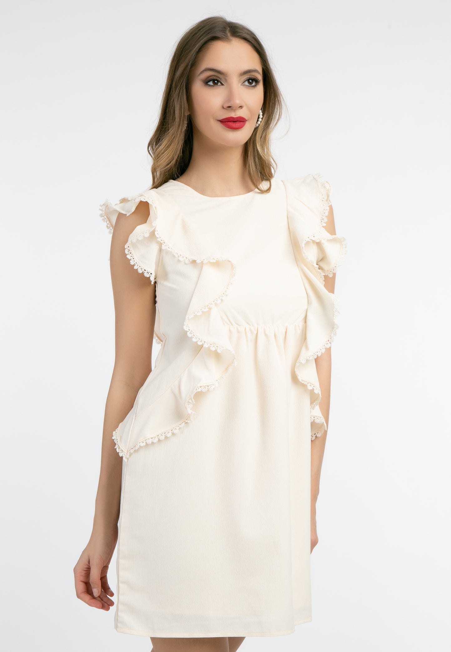 faina women's mini dress with ruffles