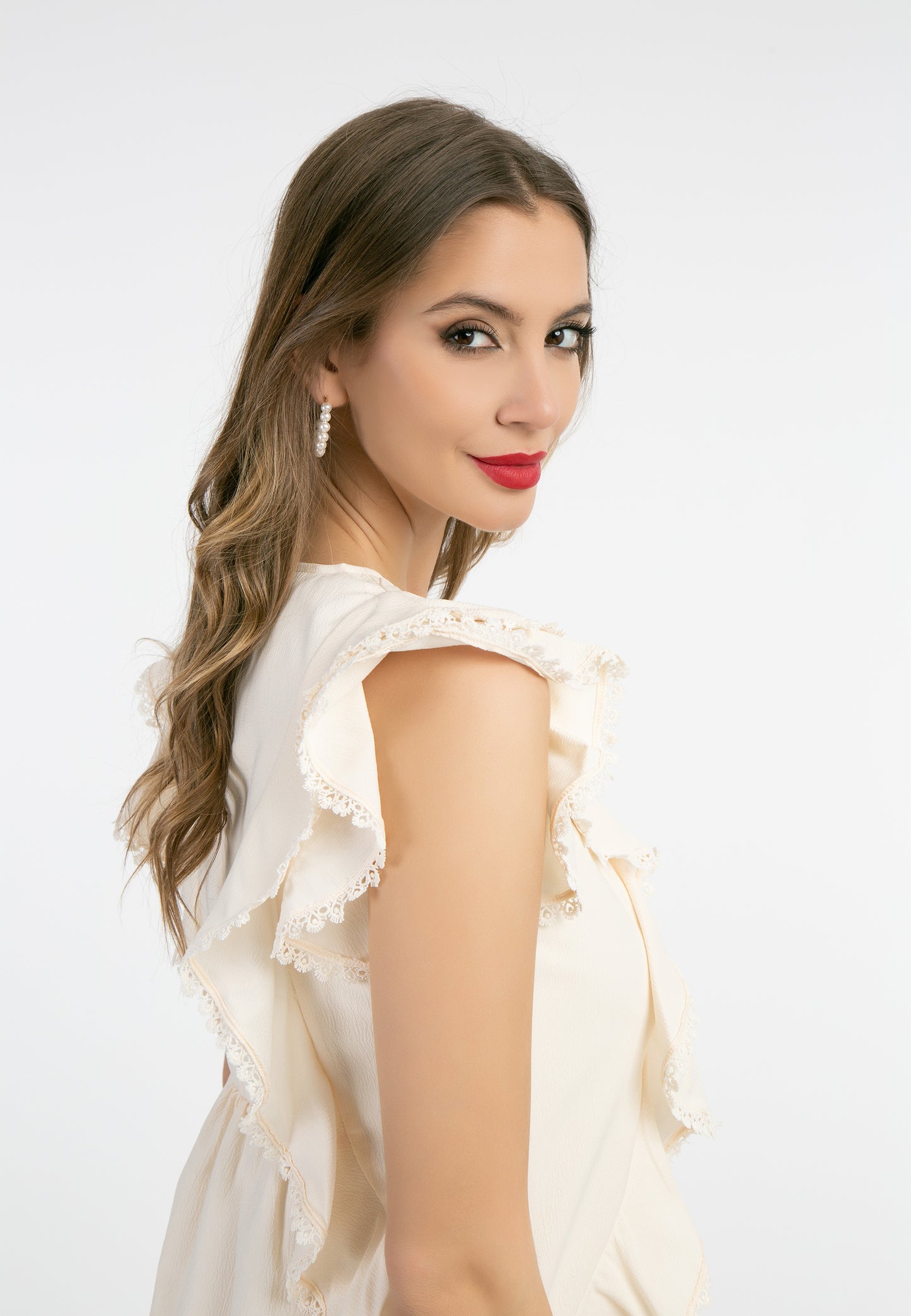 faina women's mini dress with ruffles