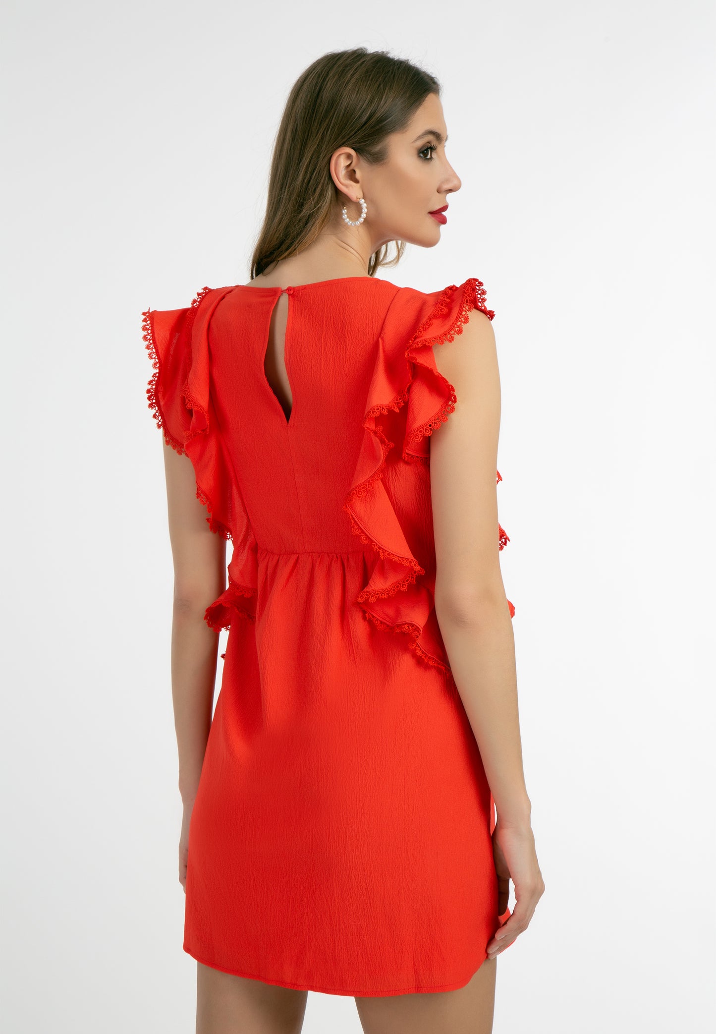 faina women's mini dress with ruffles