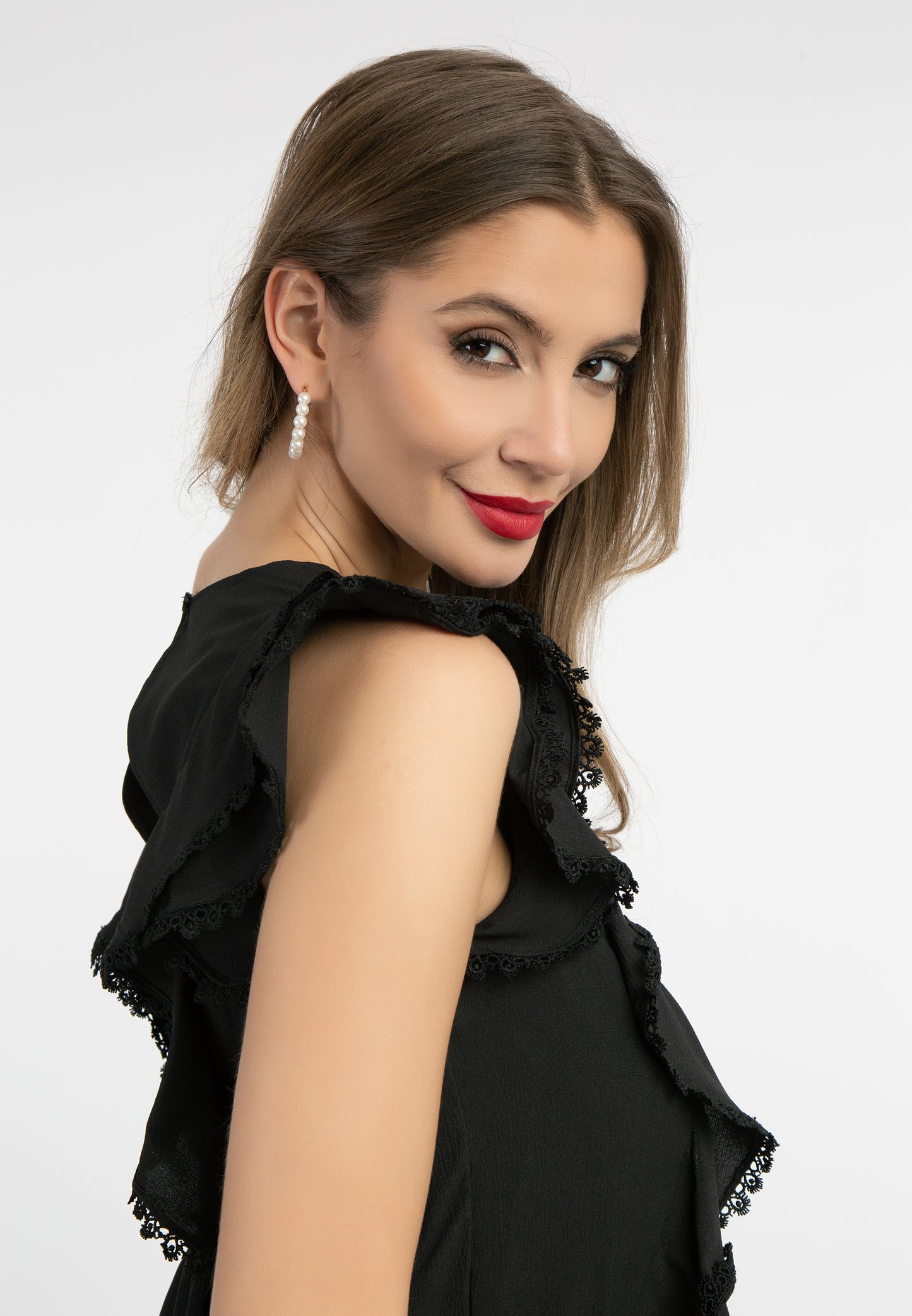 faina women's mini dress with ruffles