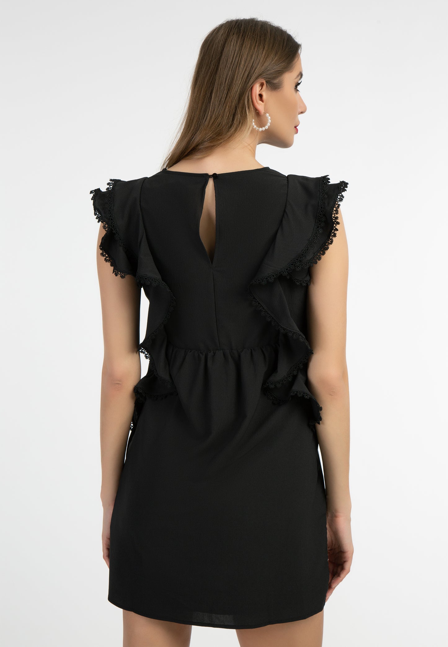 faina women's mini dress with ruffles