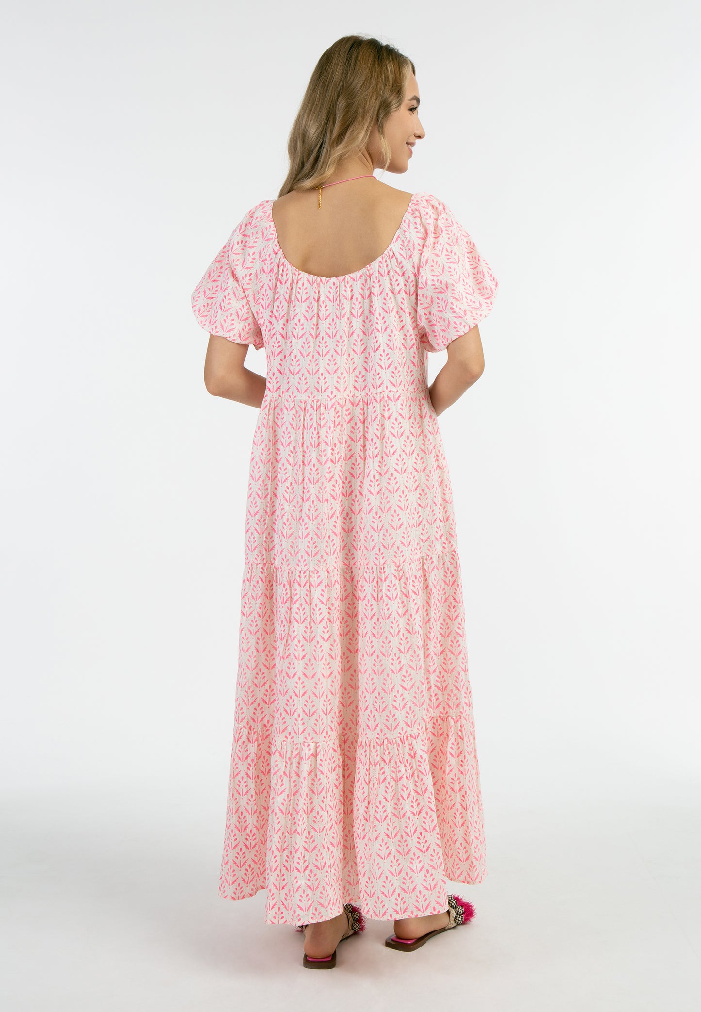 IZIA women's short sleeve maxi dress