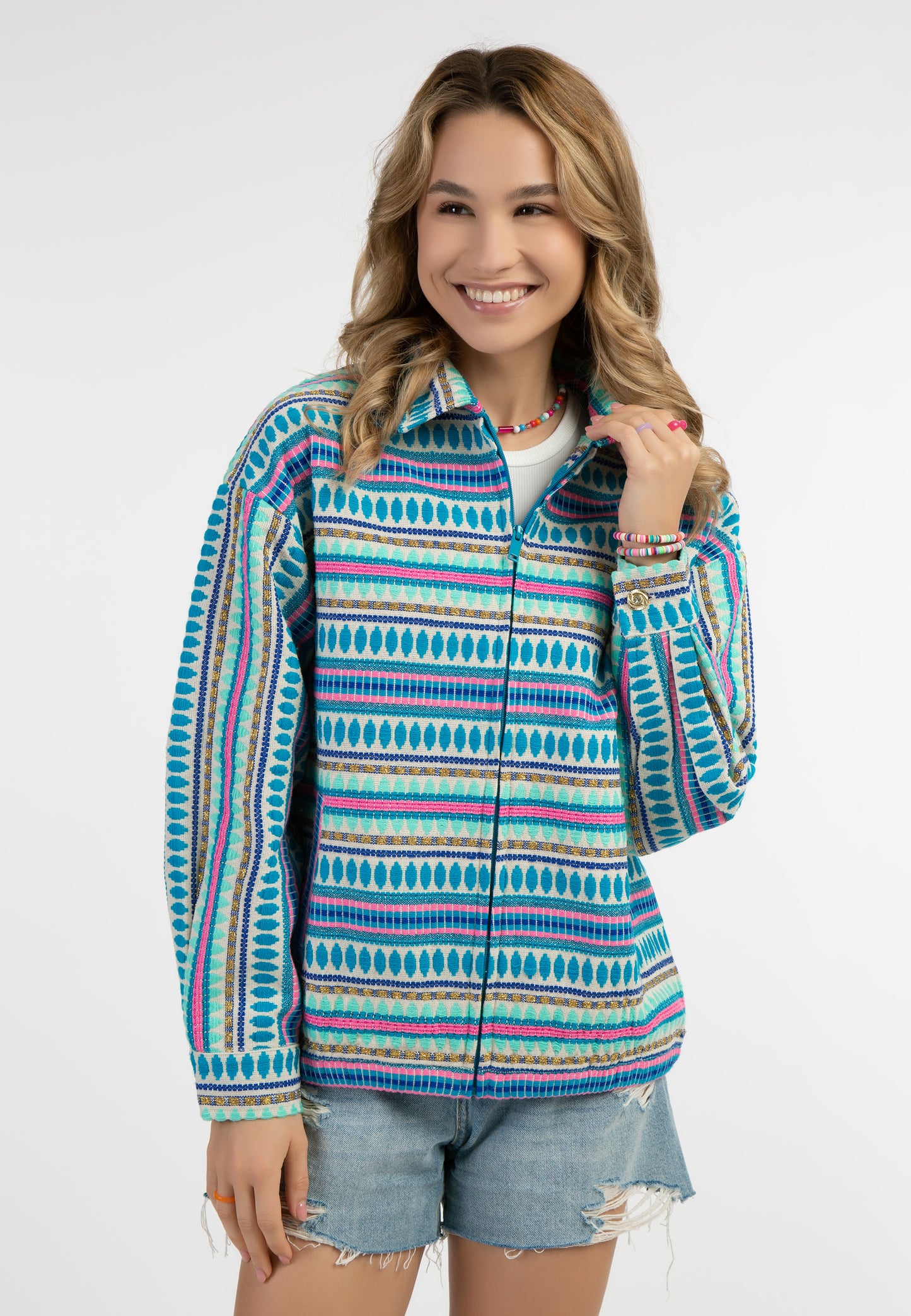 IZIA women's oversized bomber jacket
