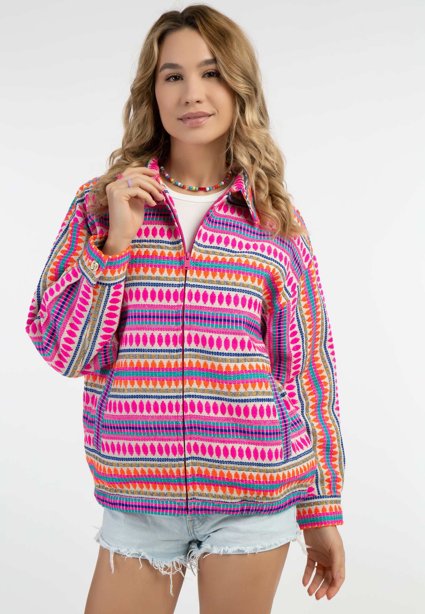IZIA women's oversized bomber jacket