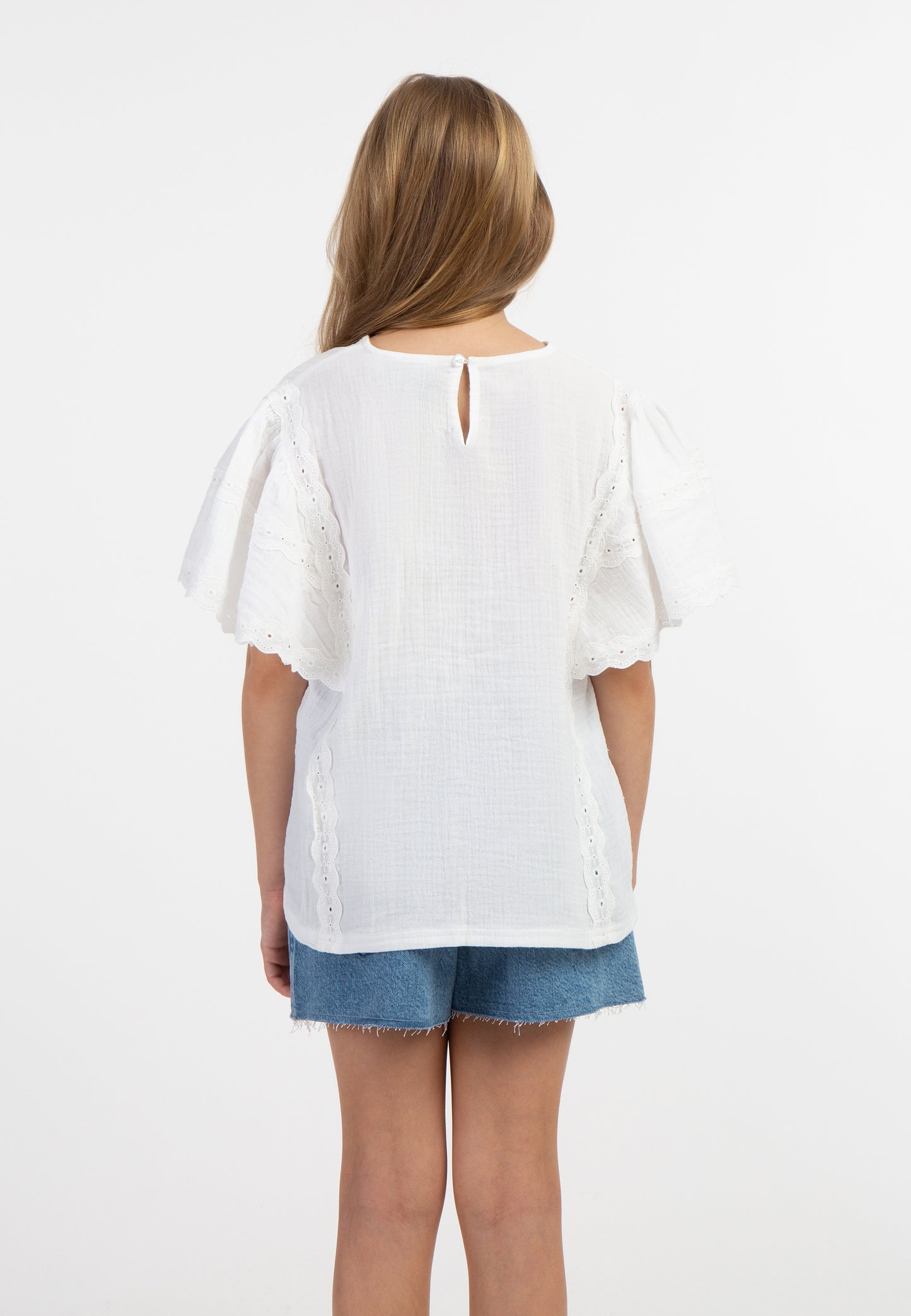 DreiMaster girl's blouse shirt with lace
