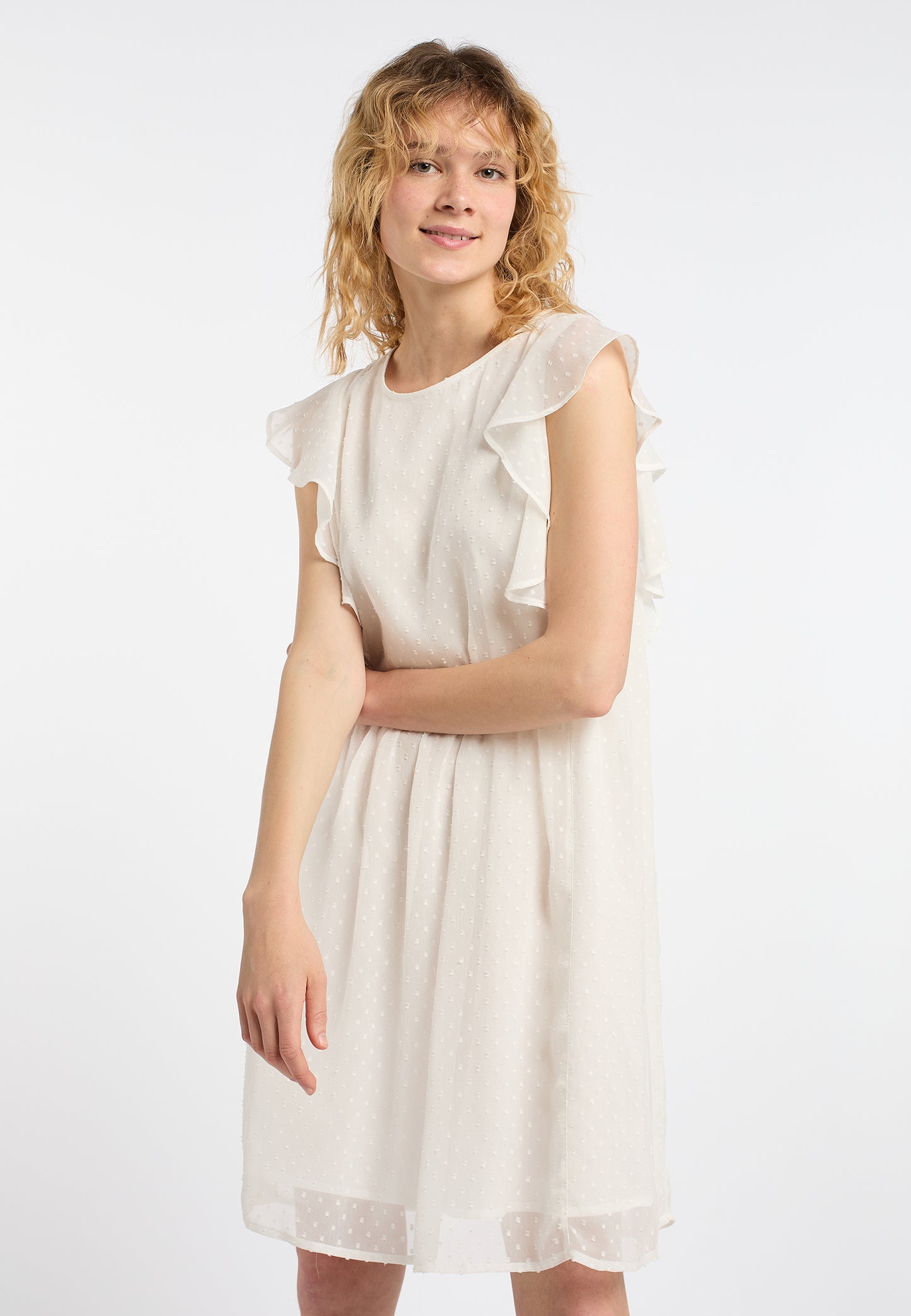 DreiMaster Vintage women's midi dress with ruffles