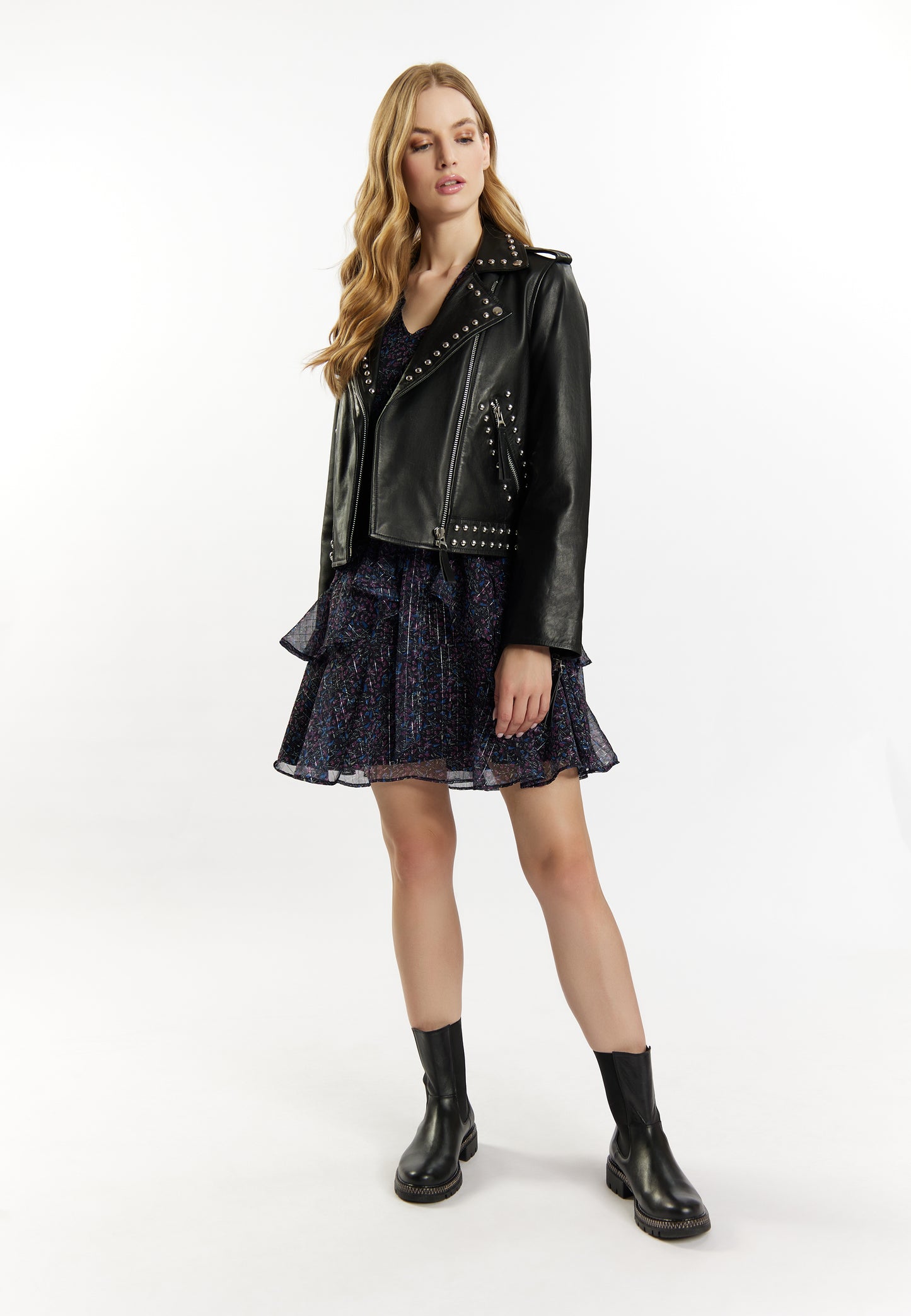 DreiMaster Vintage women's leather biker jacket