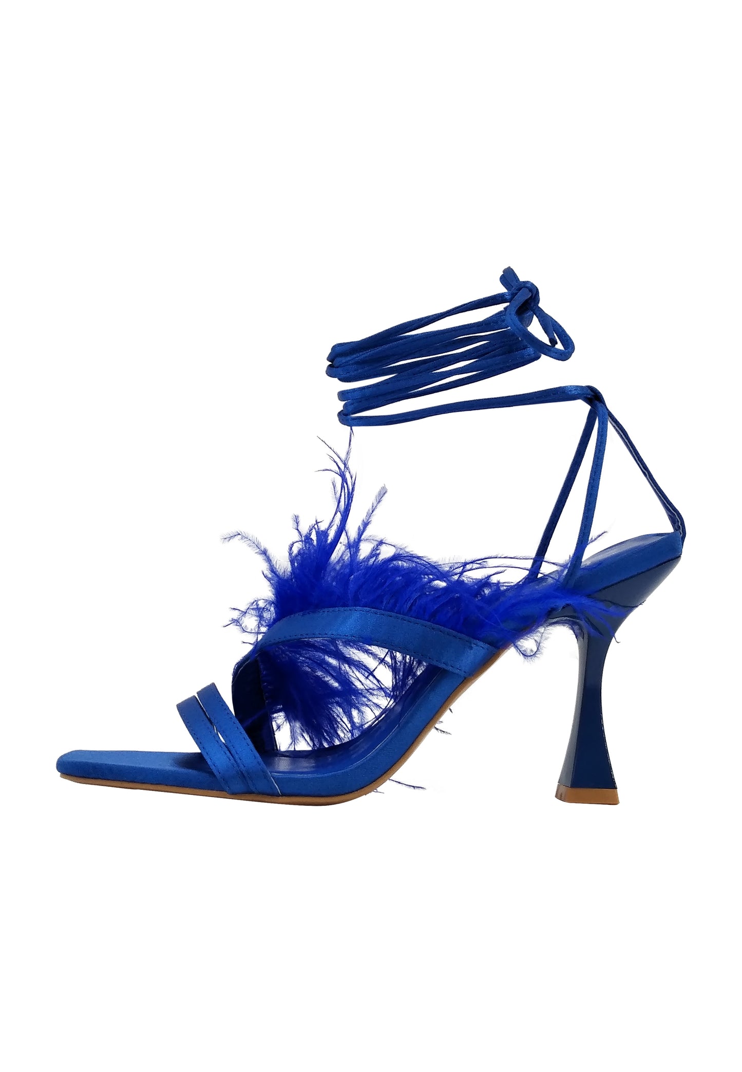 faina women's sandal with feathers