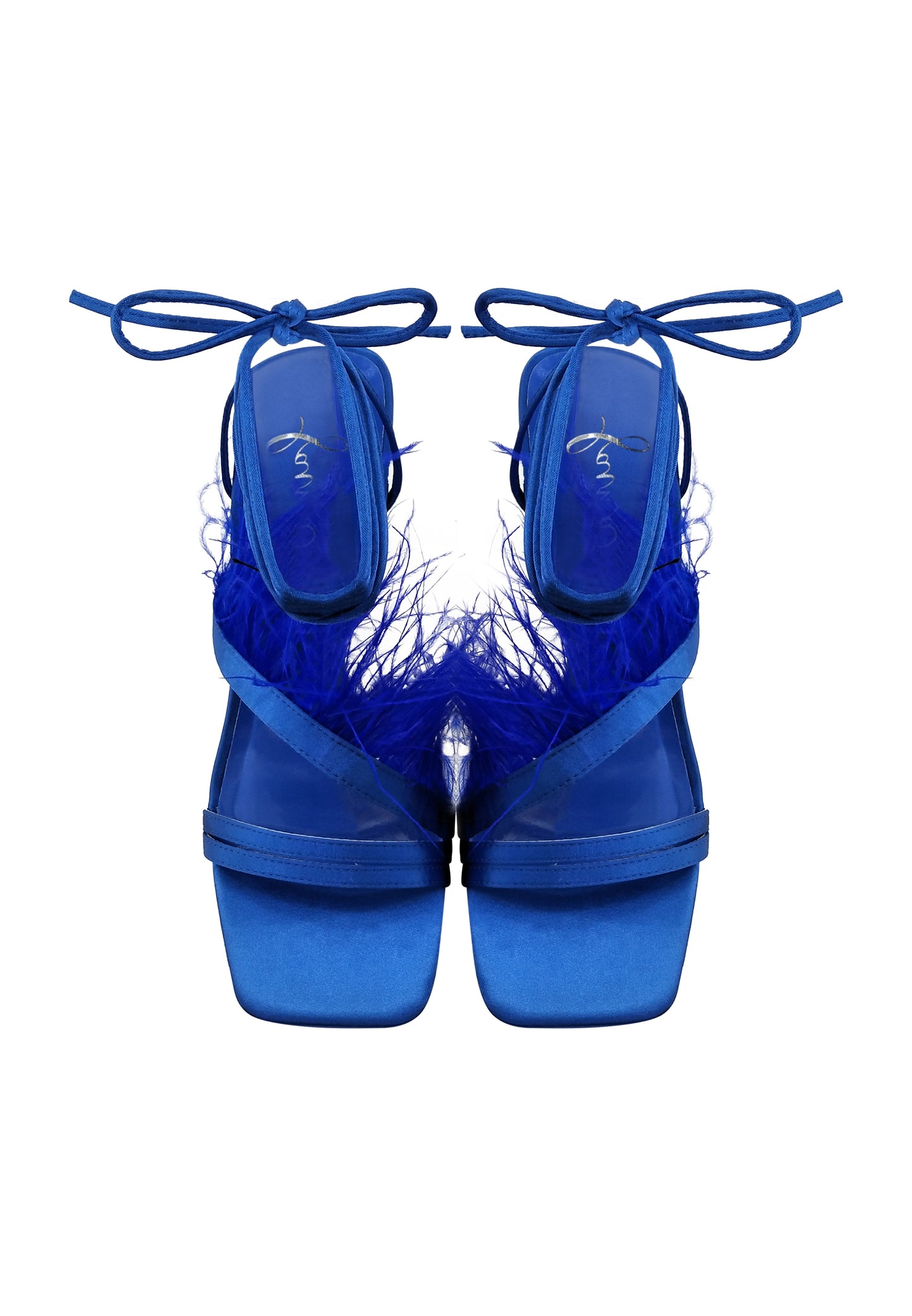 faina women's sandal with feathers