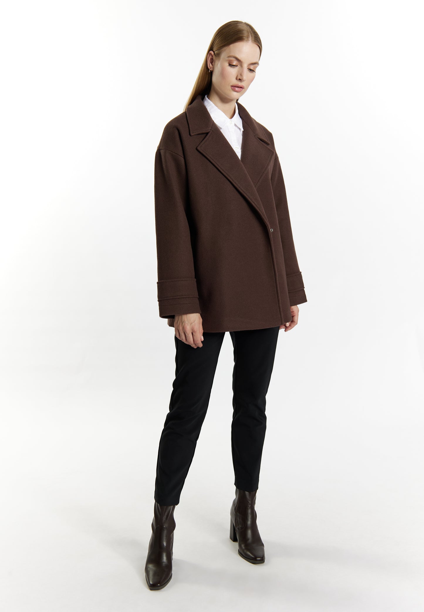 DreiMaster Klassik women's transitional jacket in a wool look