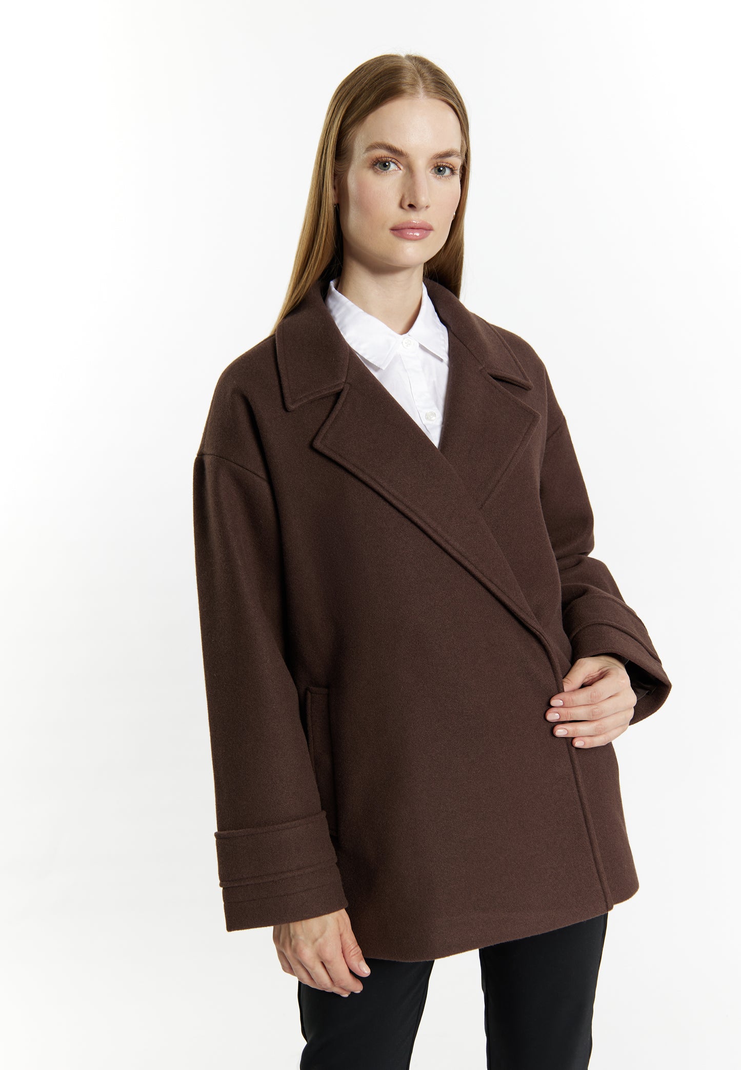 DreiMaster Klassik women's transitional jacket in a wool look