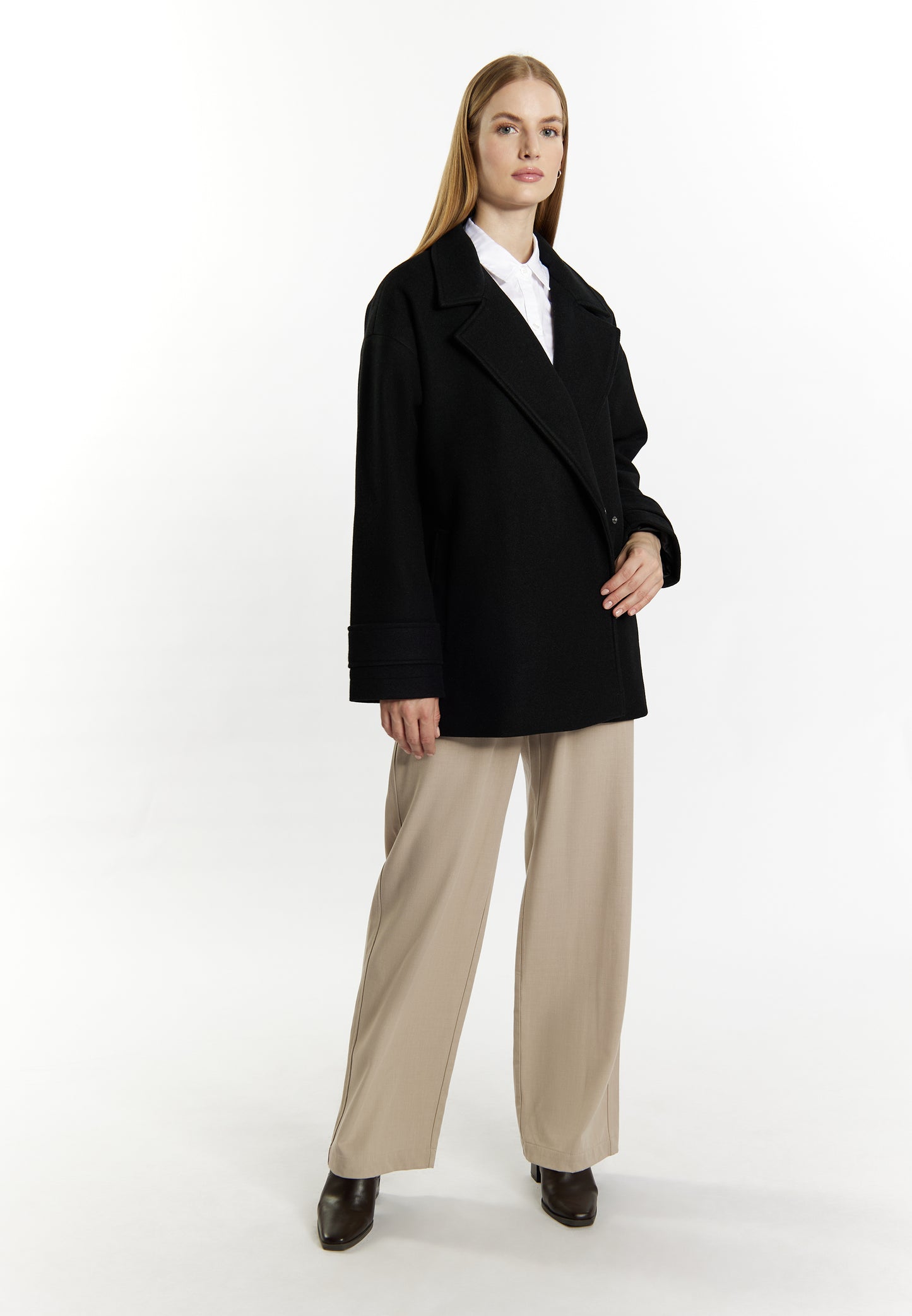 DreiMaster Klassik women's transitional jacket in a wool look