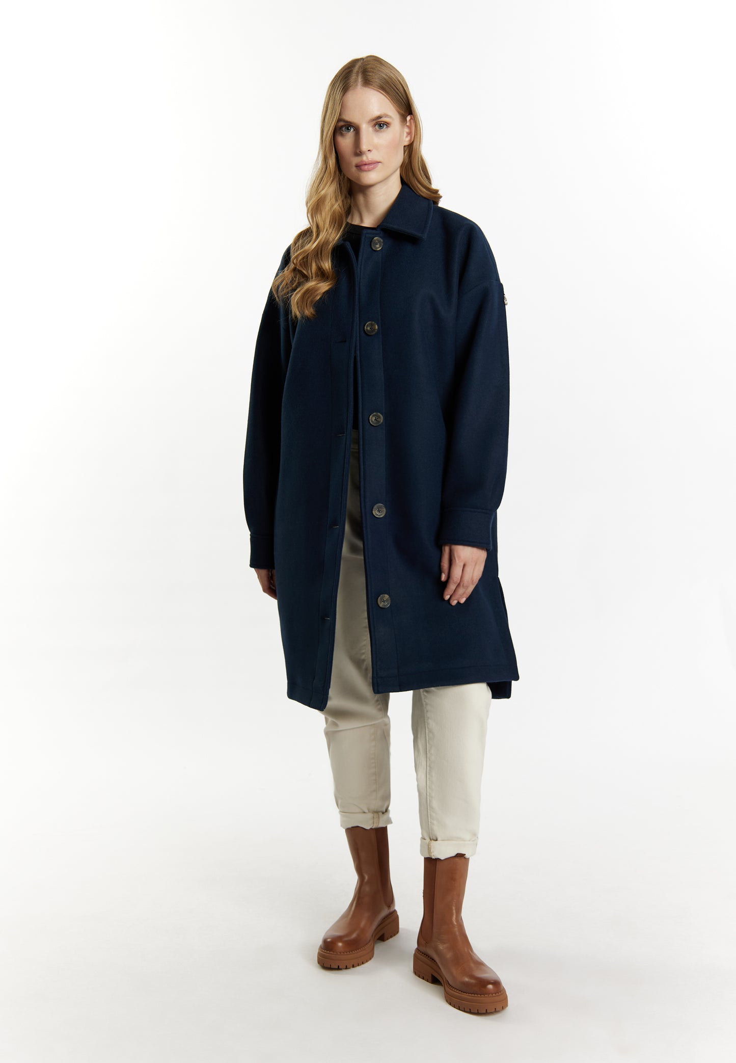 DreiMaster Vintage women's transitional coat in a wool look