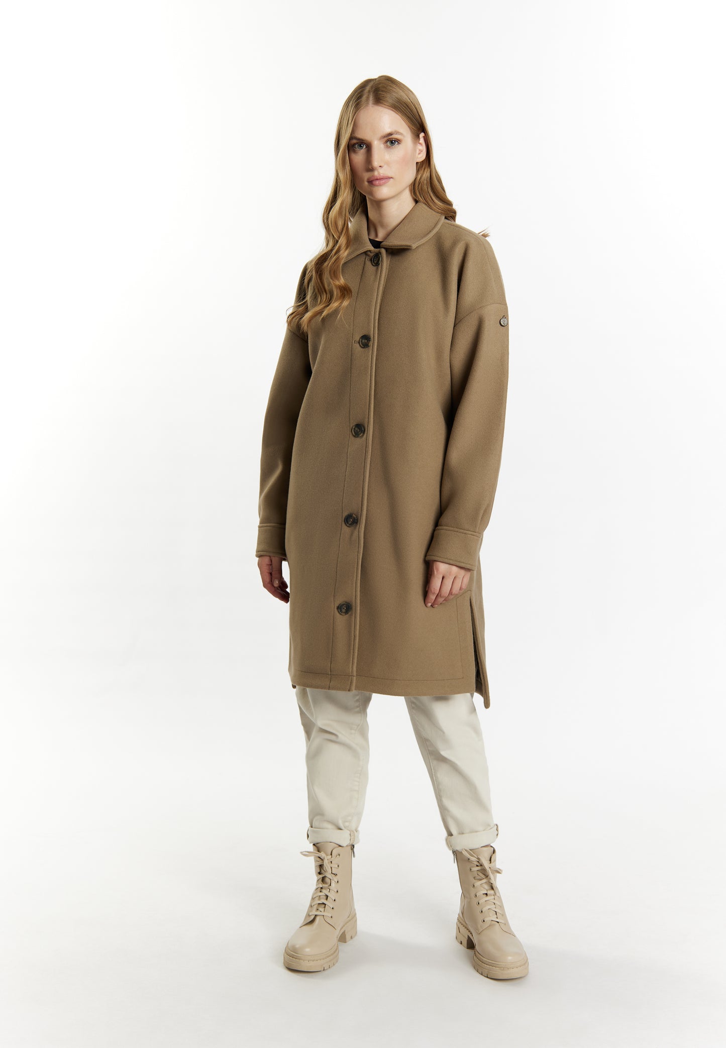 DreiMaster Vintage women's transitional coat in a wool look