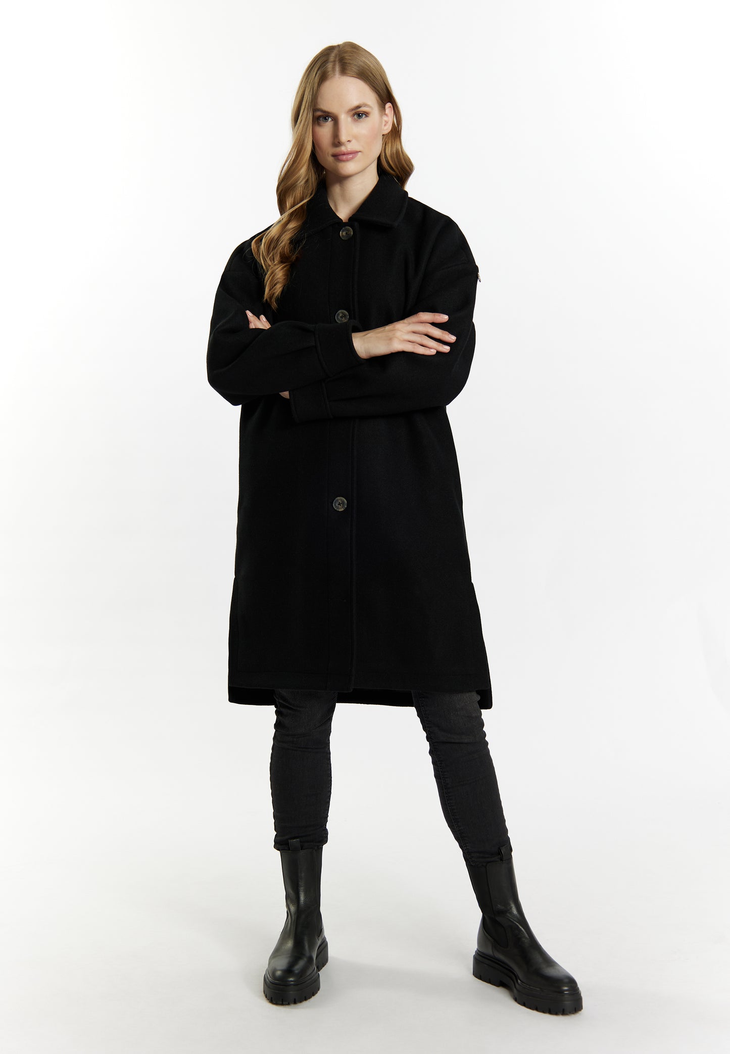 DreiMaster Vintage women's transitional coat in a wool look