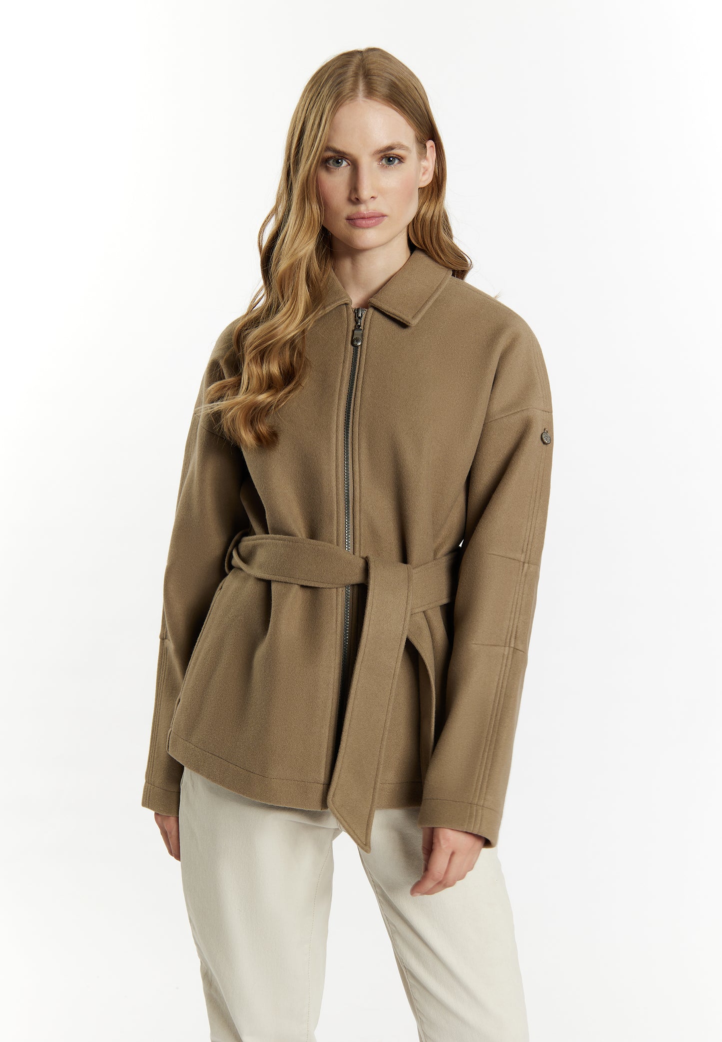 DreiMaster Vintage women's transitional jacket in a wool look