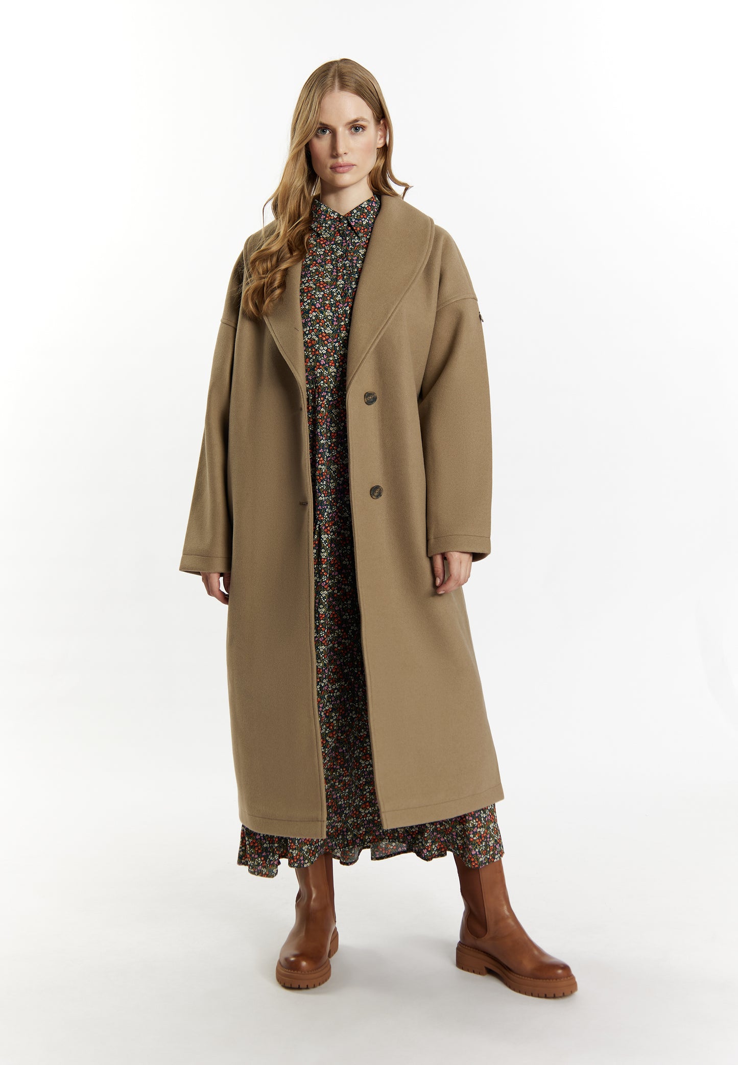 DreiMaster Vintage women's transitional coat in a wool look