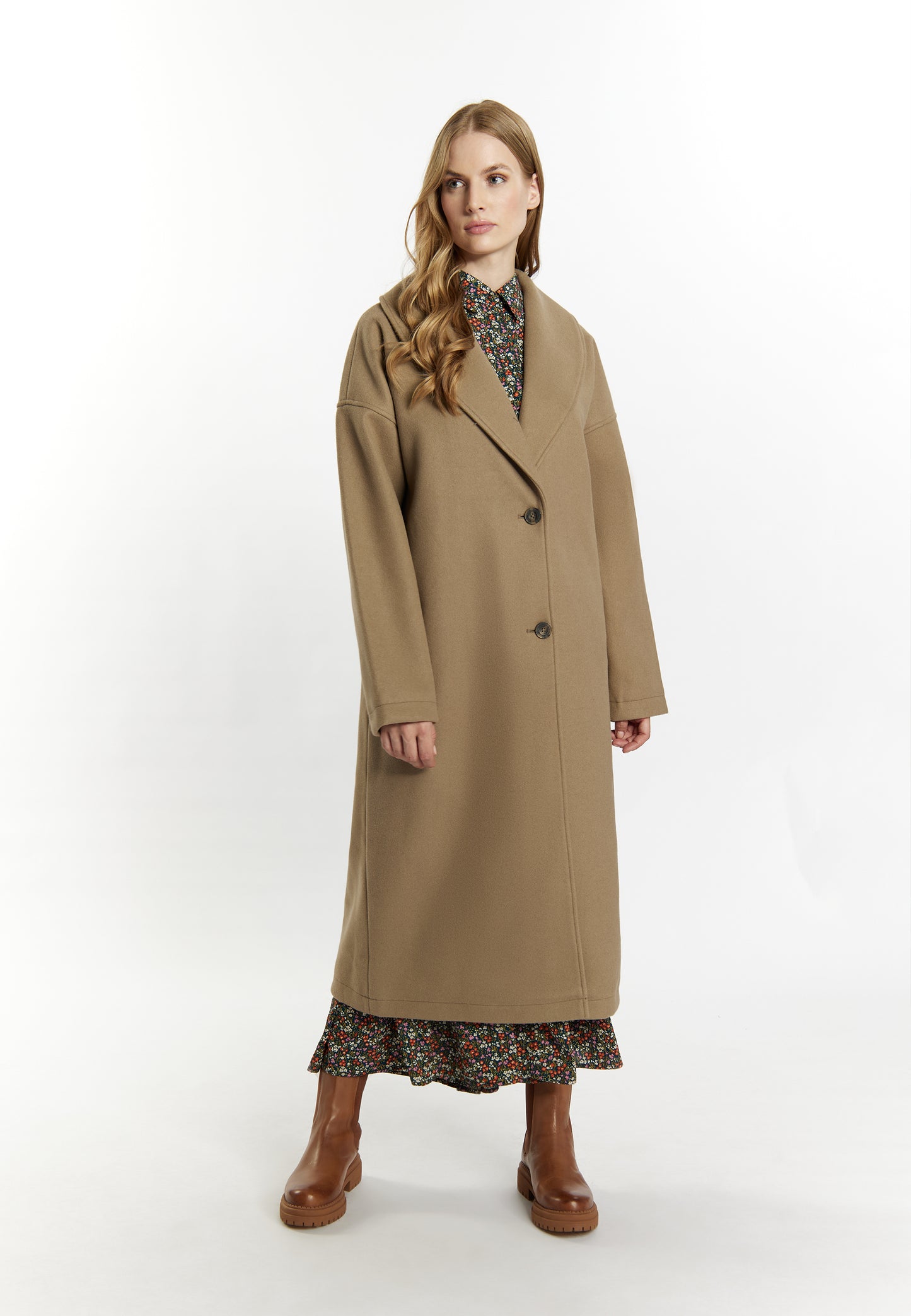 DreiMaster Vintage women's transitional coat in a wool look