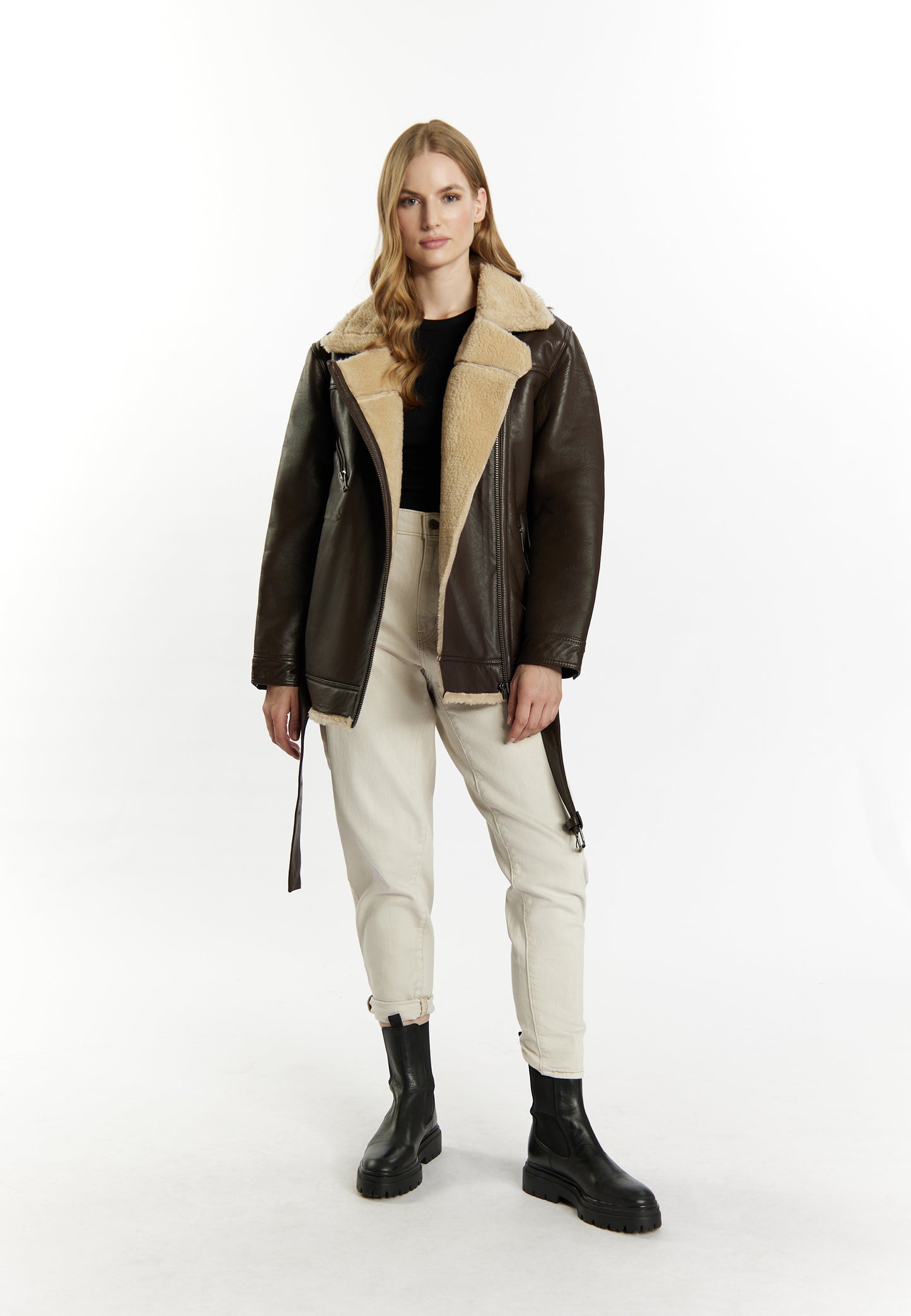 DreiMaster Vintage women's leather biker jacket