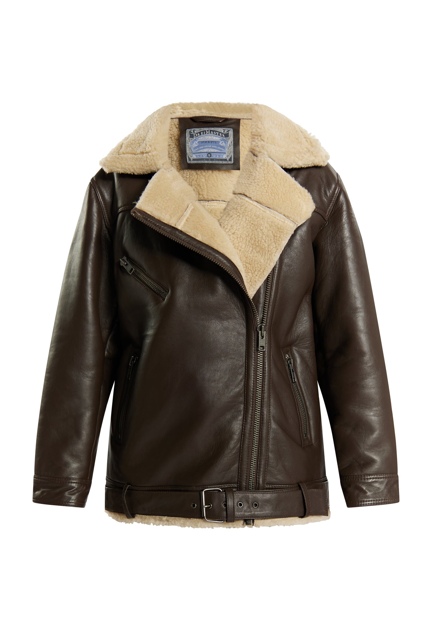 DreiMaster Vintage women's leather biker jacket