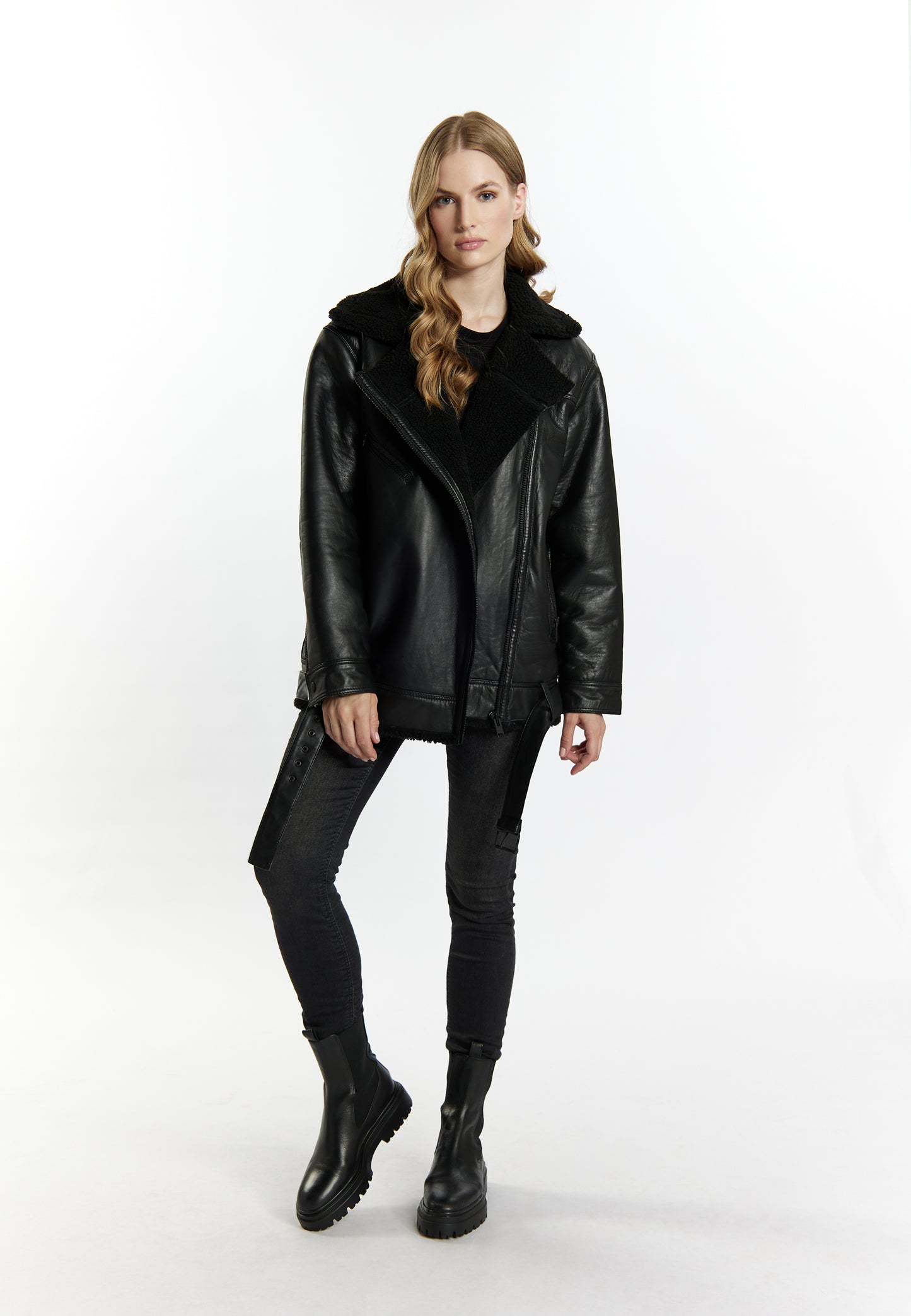 DreiMaster Vintage women's leather biker jacket