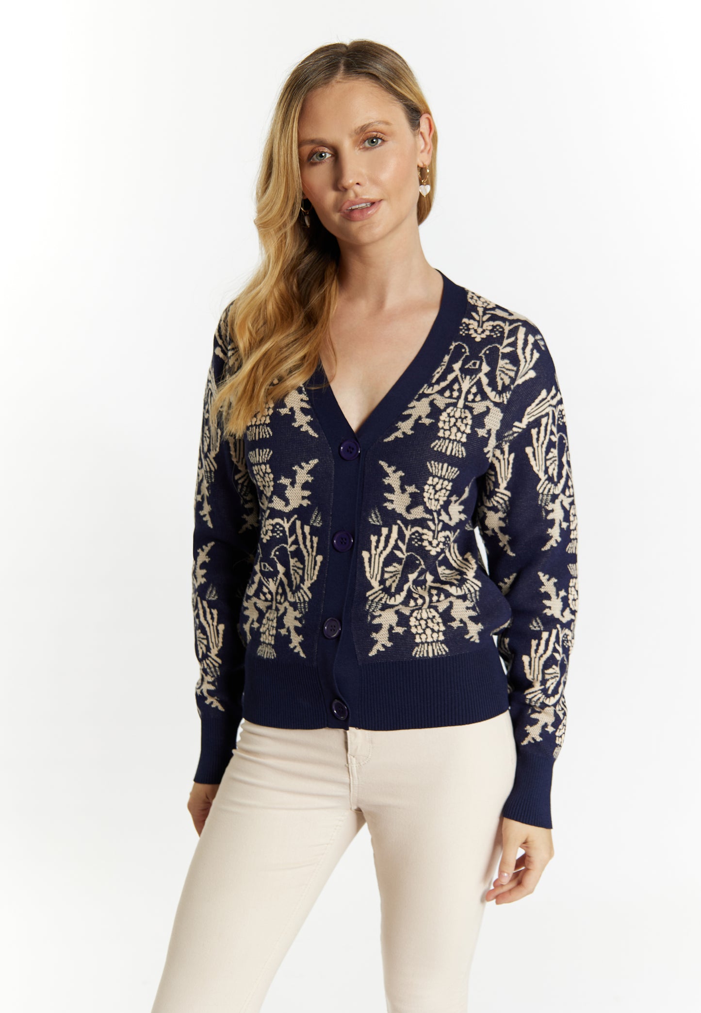 usha women's knit cardigan