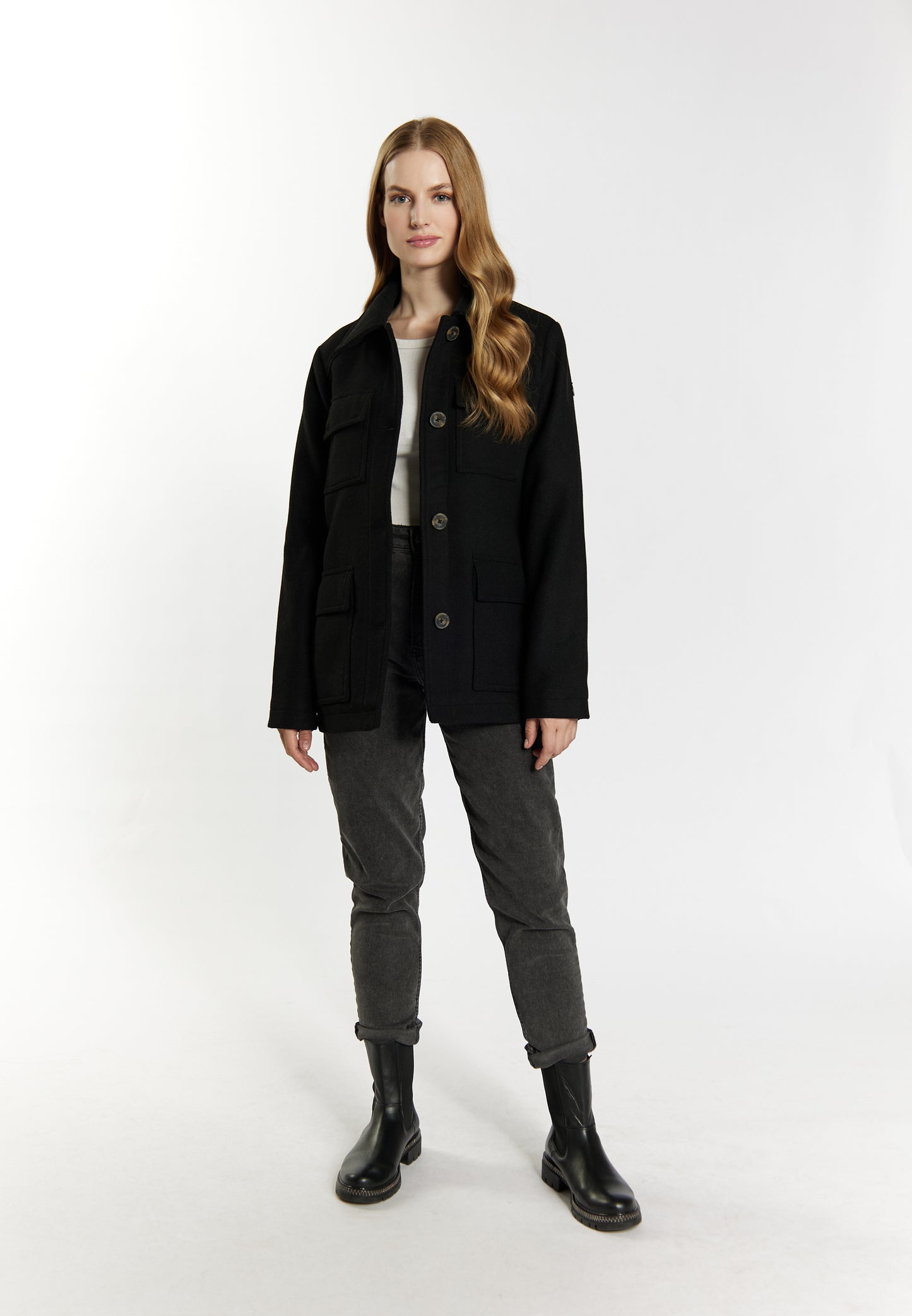 DreiMaster Vintage women's transitional jacket made from a wool blend