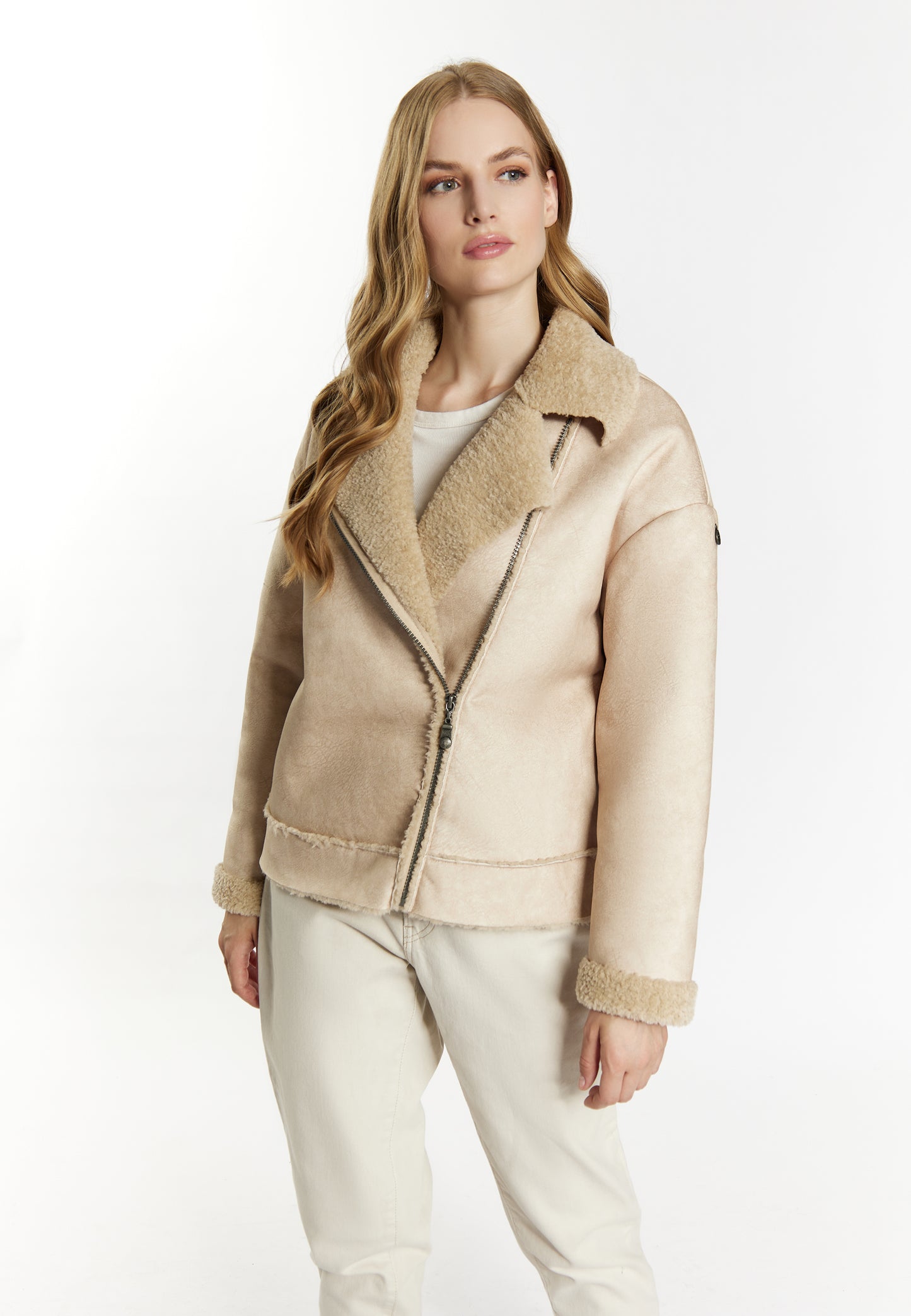 DreiMaster Vintage women's transition jacket made of imitation fur