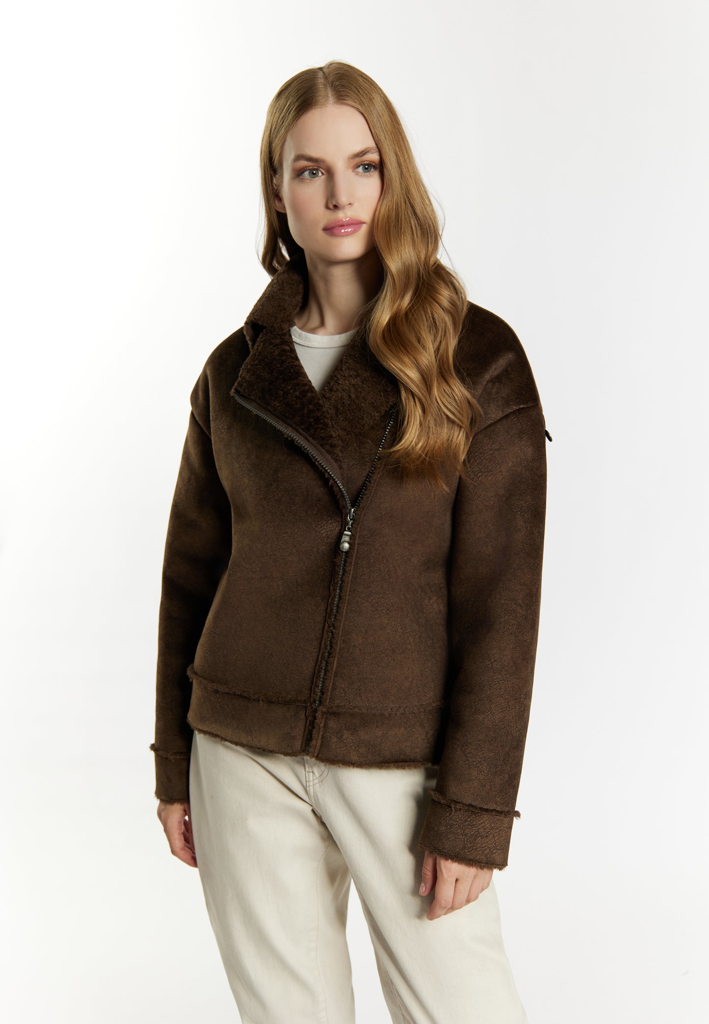 DreiMaster Vintage women's transition jacket made of imitation fur