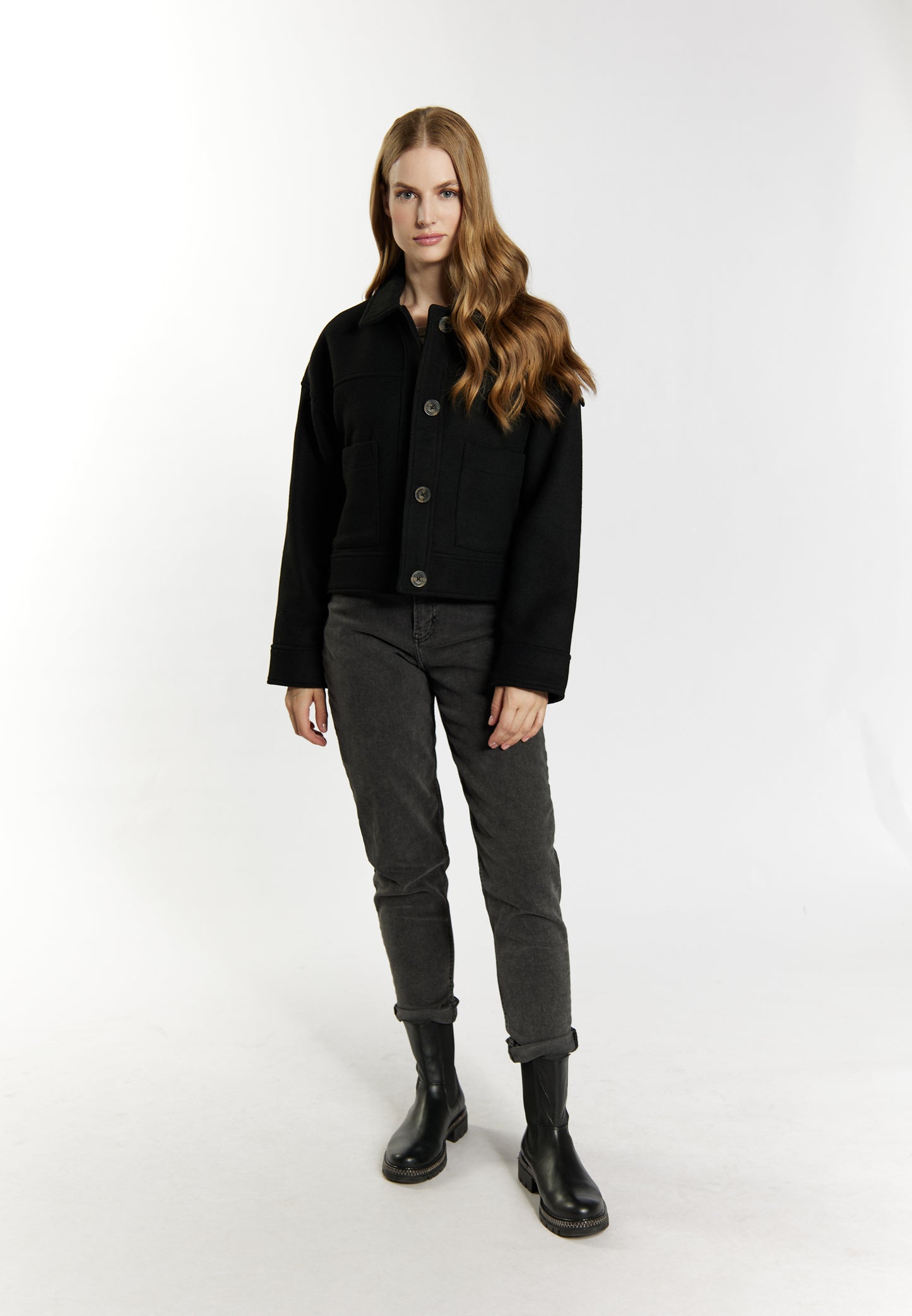 DreiMaster Vintage women's transitional jacket made from a wool blend