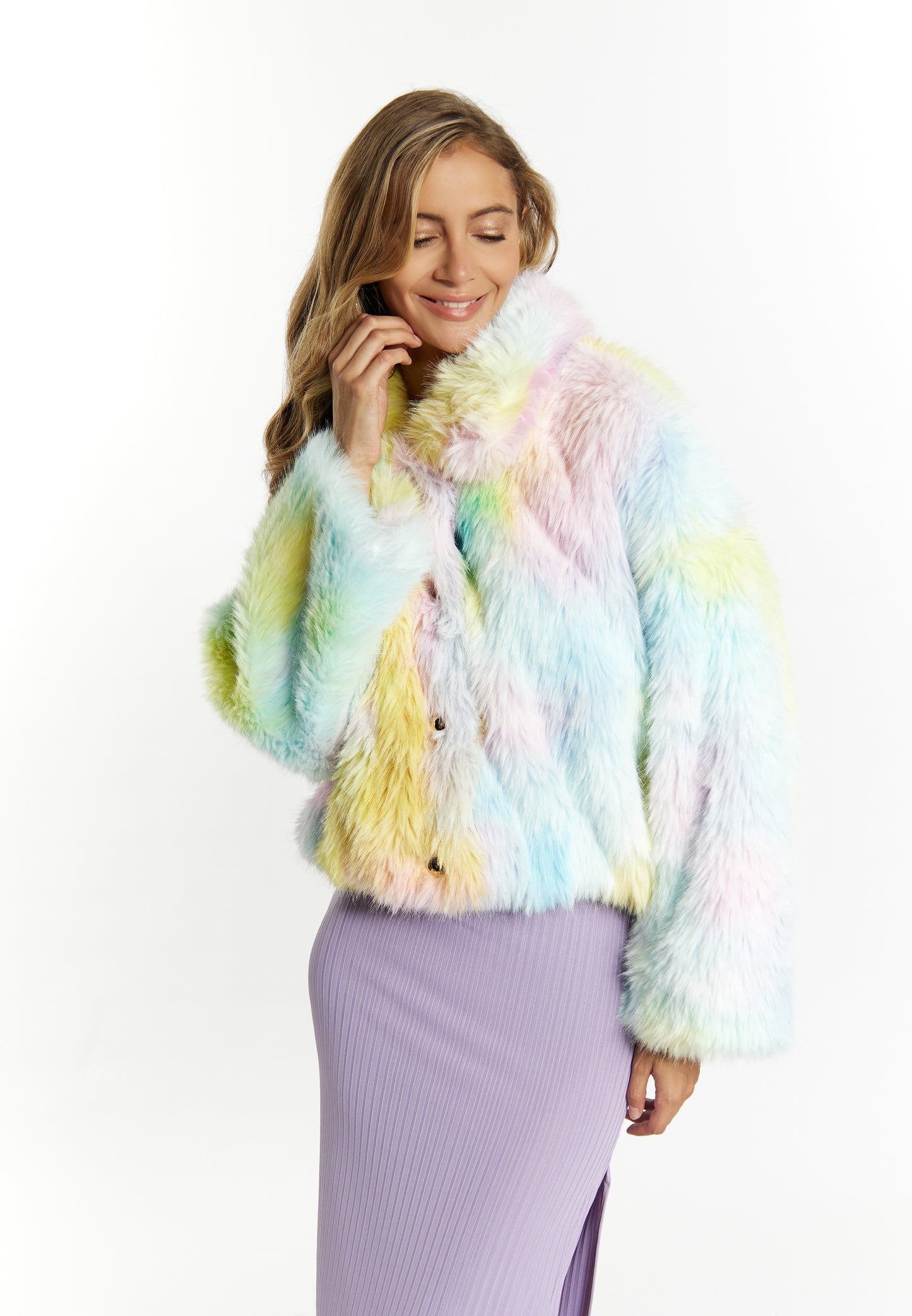 faina women's faux fur blouson