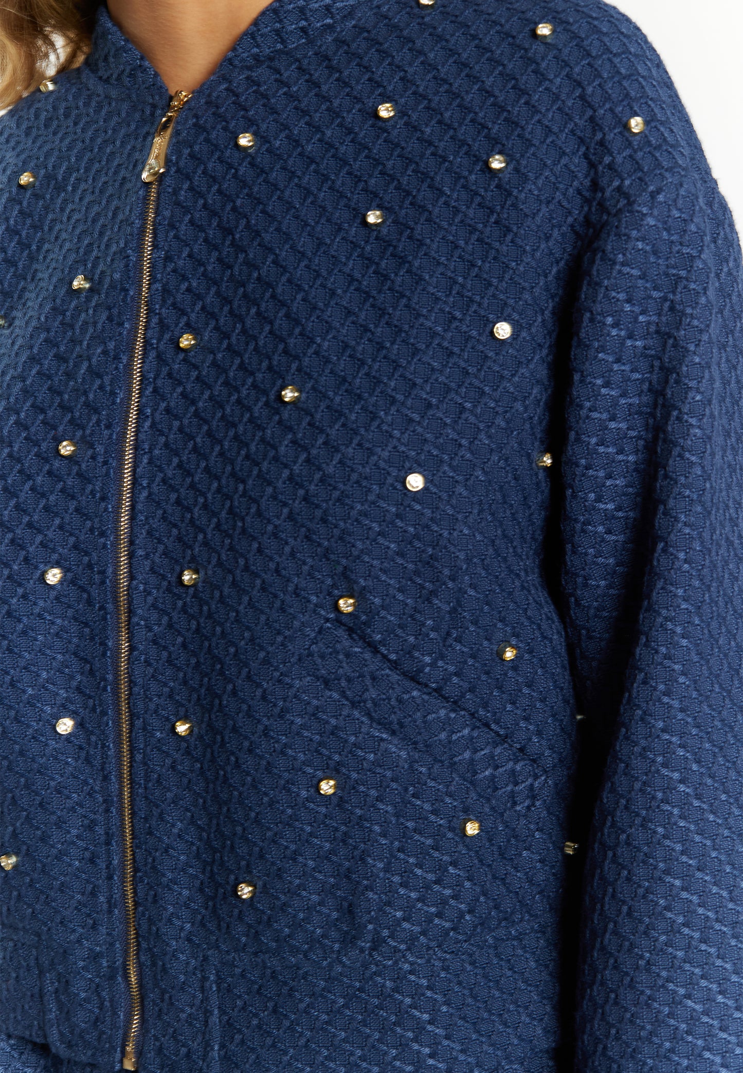 faina women's boucé jacket with rhinestones